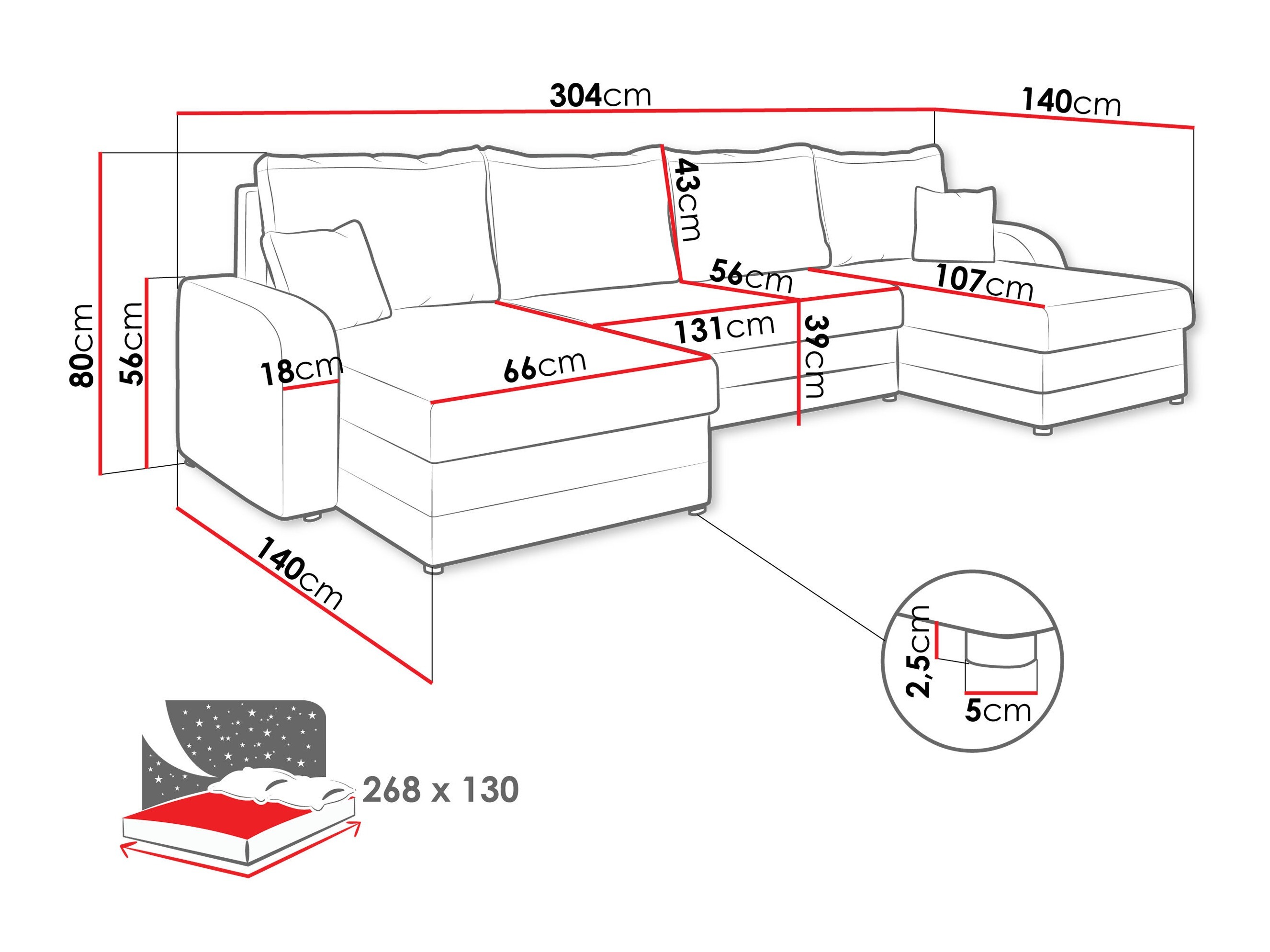 Hjørnesofa Comfivo Melissa III (Lux 06 + Lux 05)