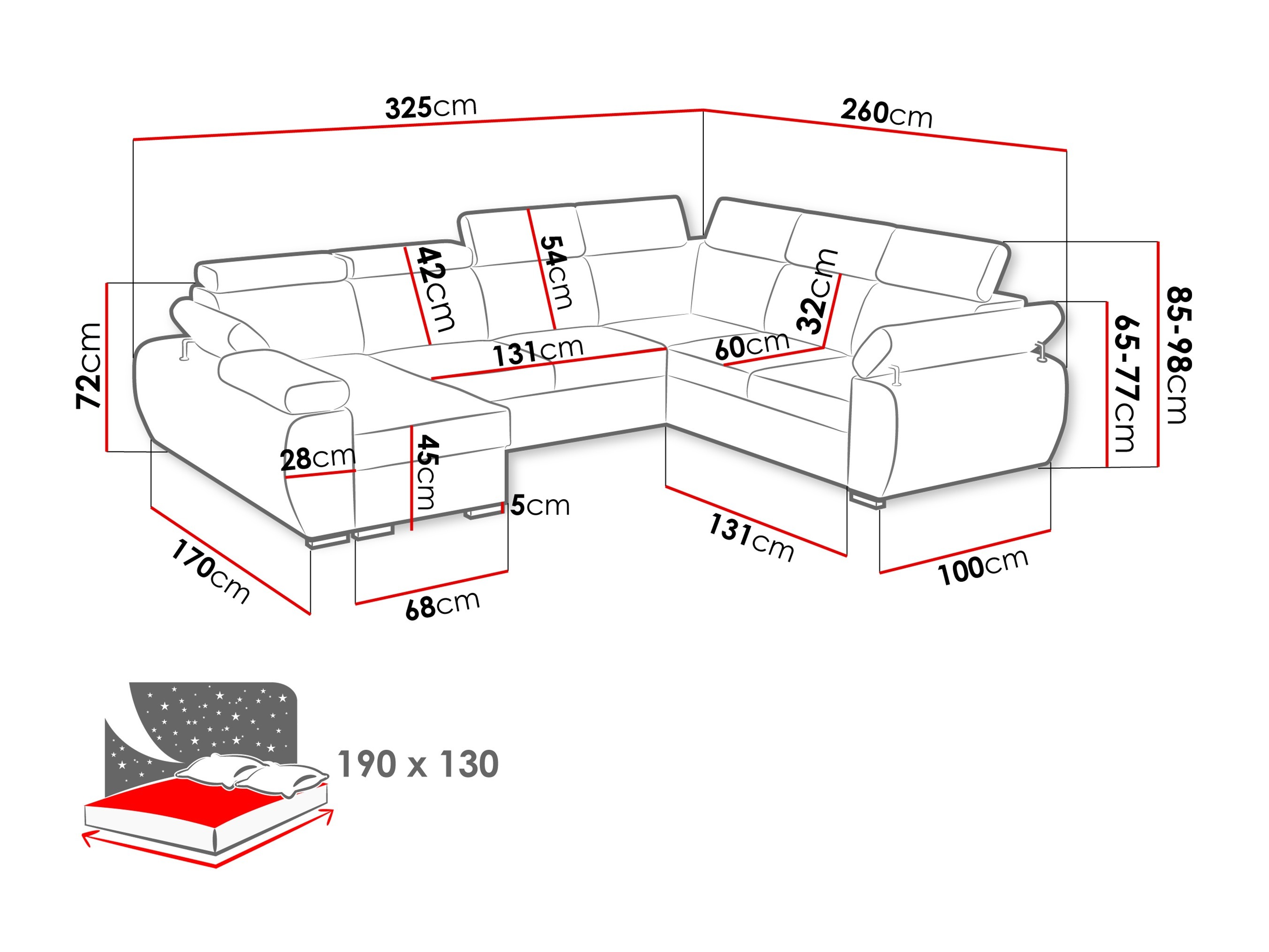 Hjørnesofa Columbus 214 (Aragon 03)