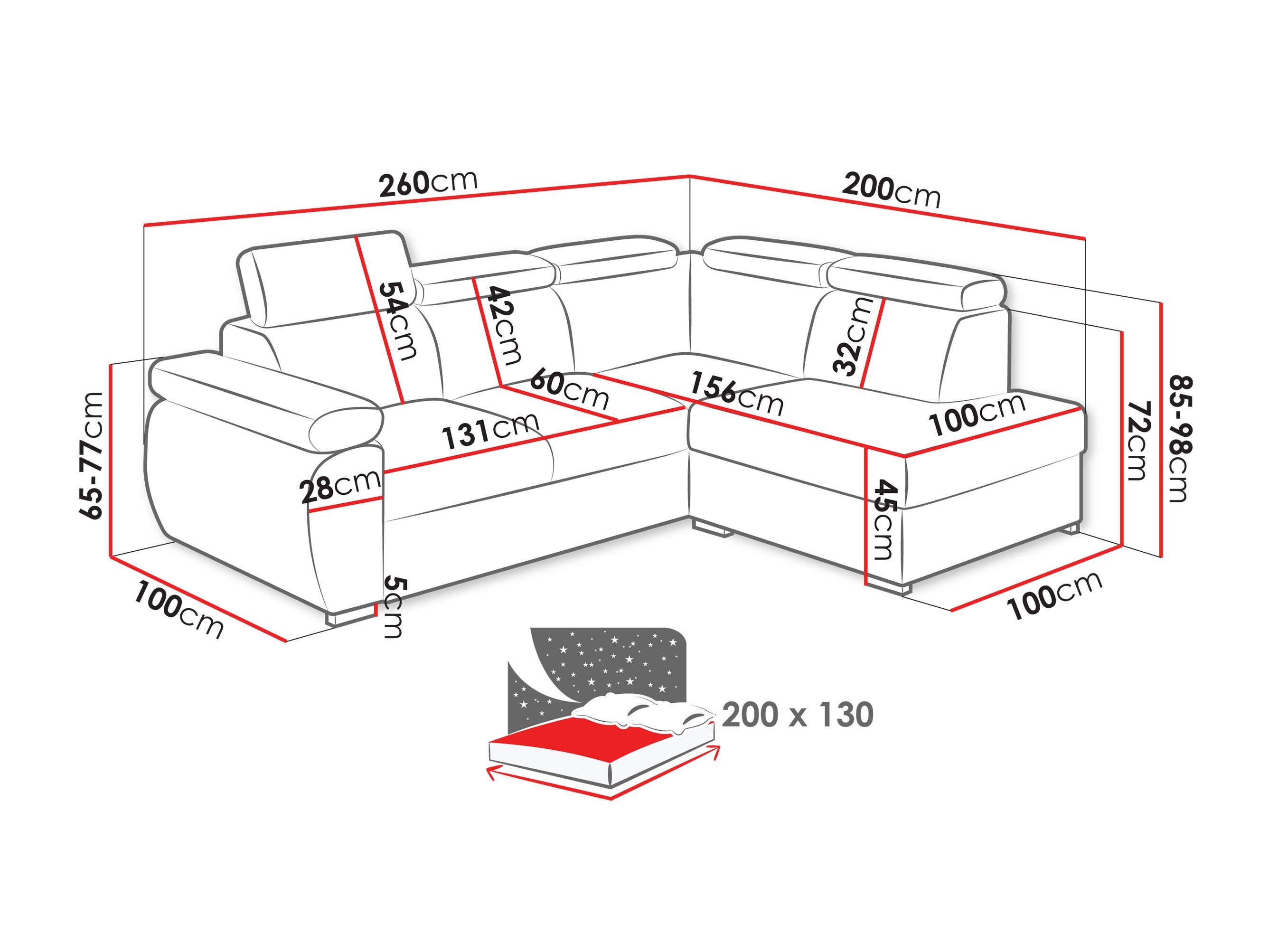 Hjørnesofa Columbus 161 (Kronos 09)