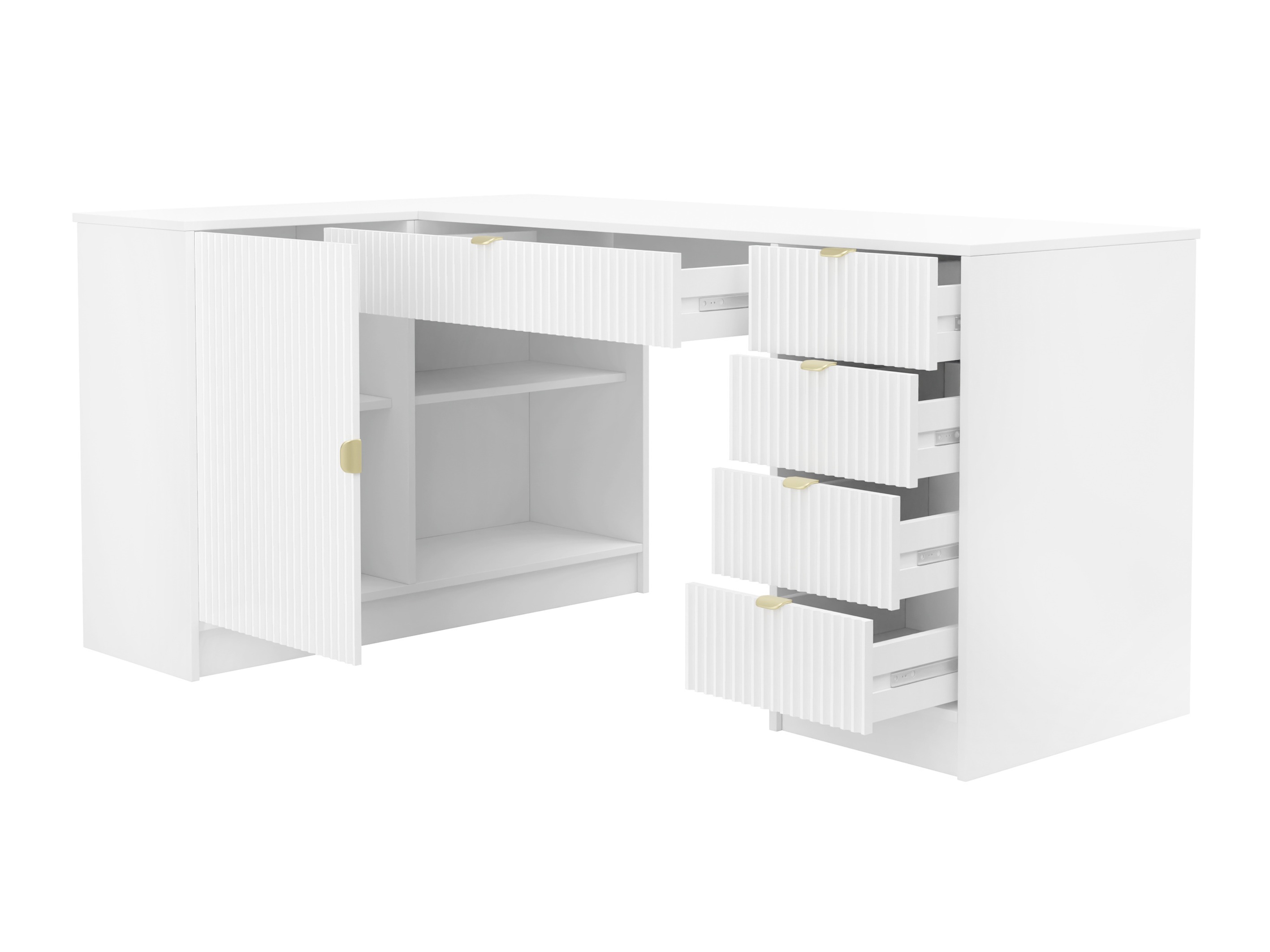 Hjørneskrivebord Comfivo Papilio II (Beige)