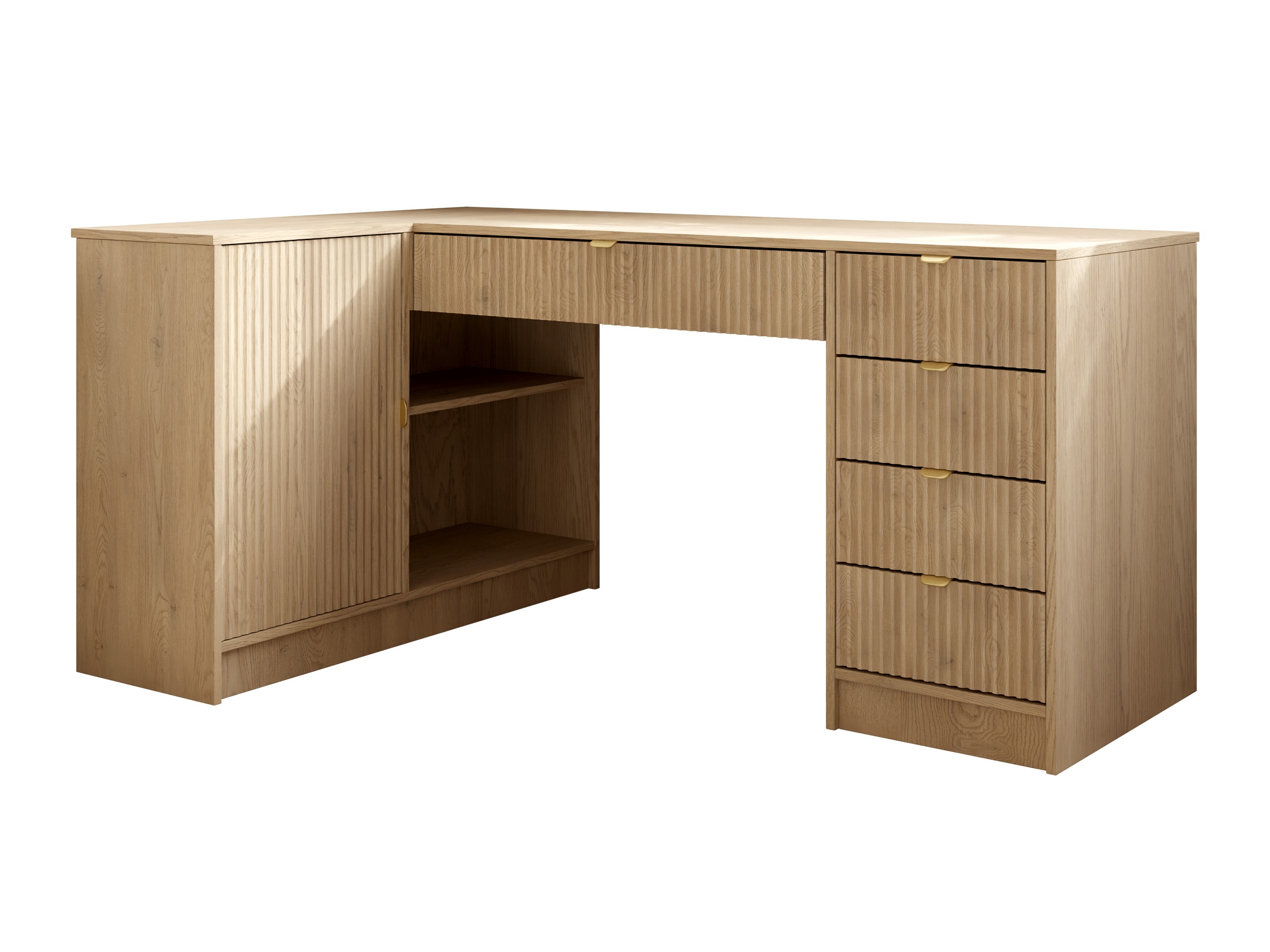 Hjørneskrivebord Comfivo Papilio II (Egetræ)