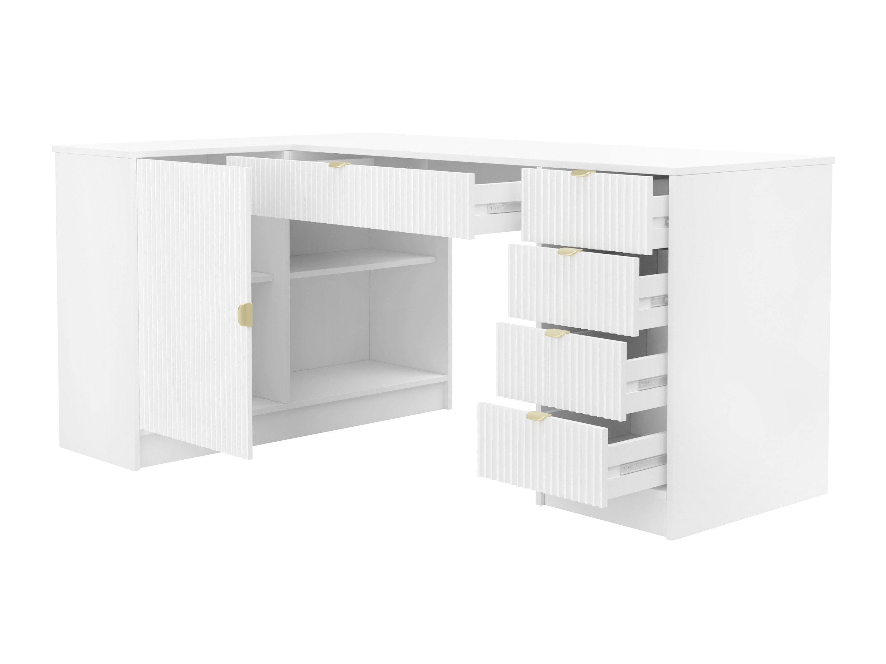 Hjørneskrivebord Comfivo Papilio II (Egetræ)
