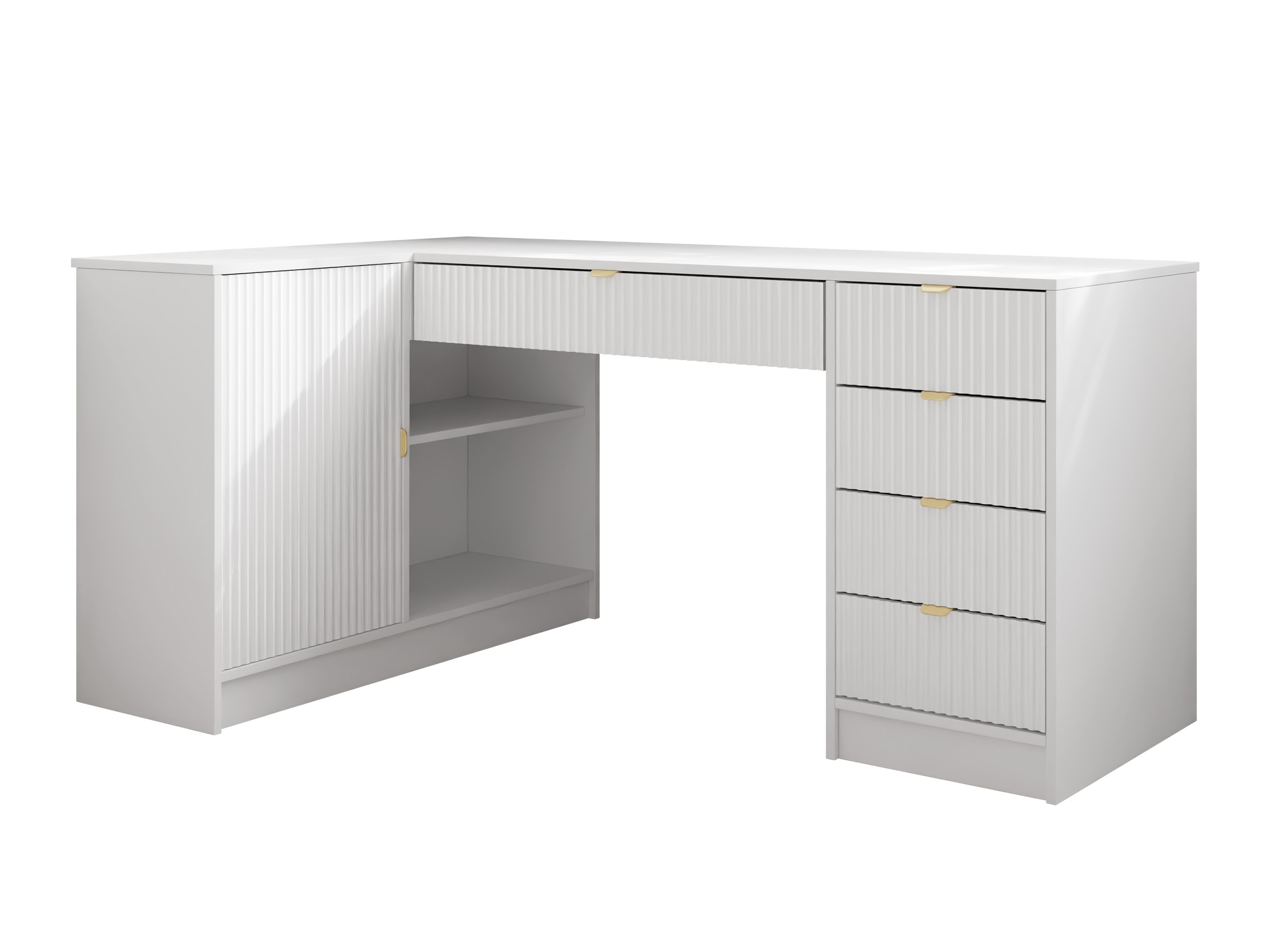 Hjørneskrivebord Comfivo Papilio II (Hvid)