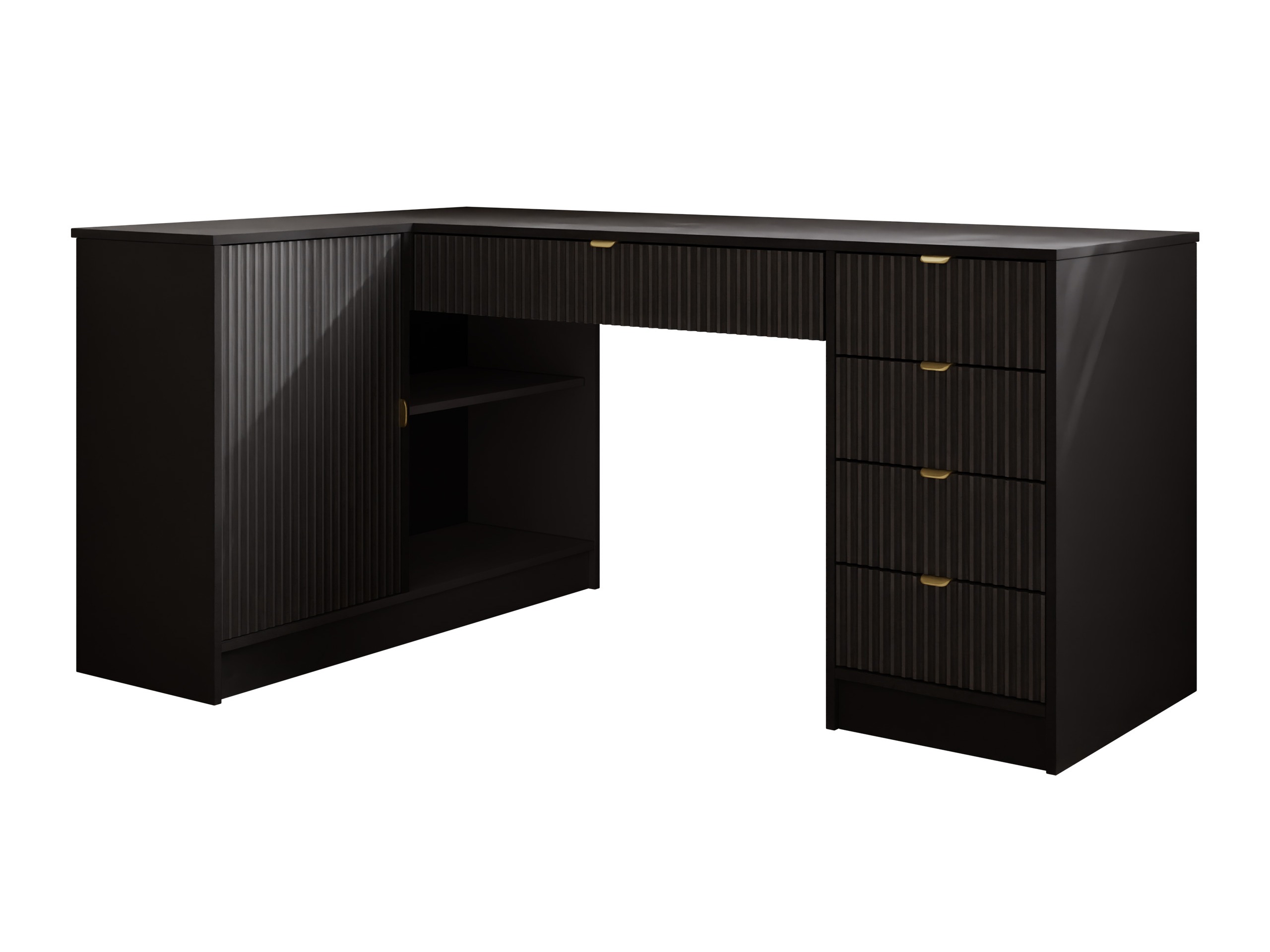 Hjørneskrivebord Comfivo Papilio II (Sort)
