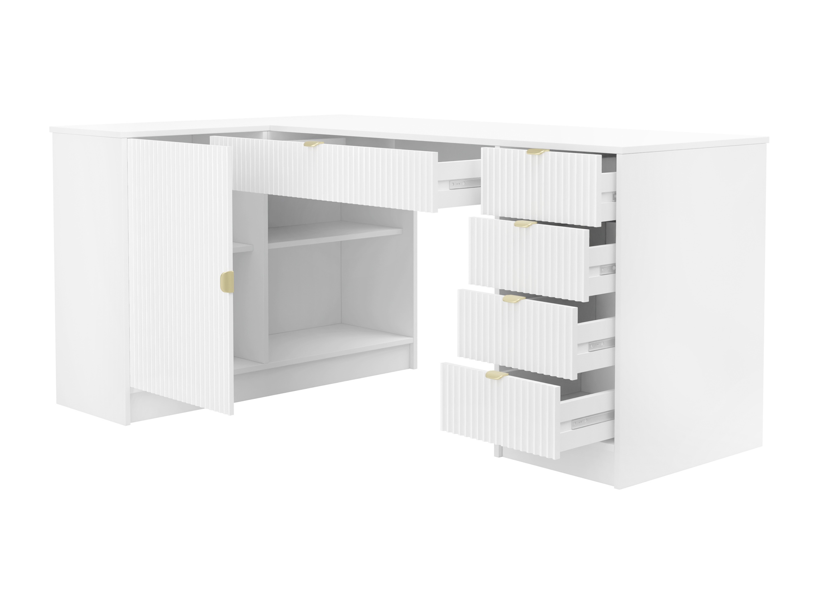 Hjørneskrivebord Comfivo Papilio II (Sort)