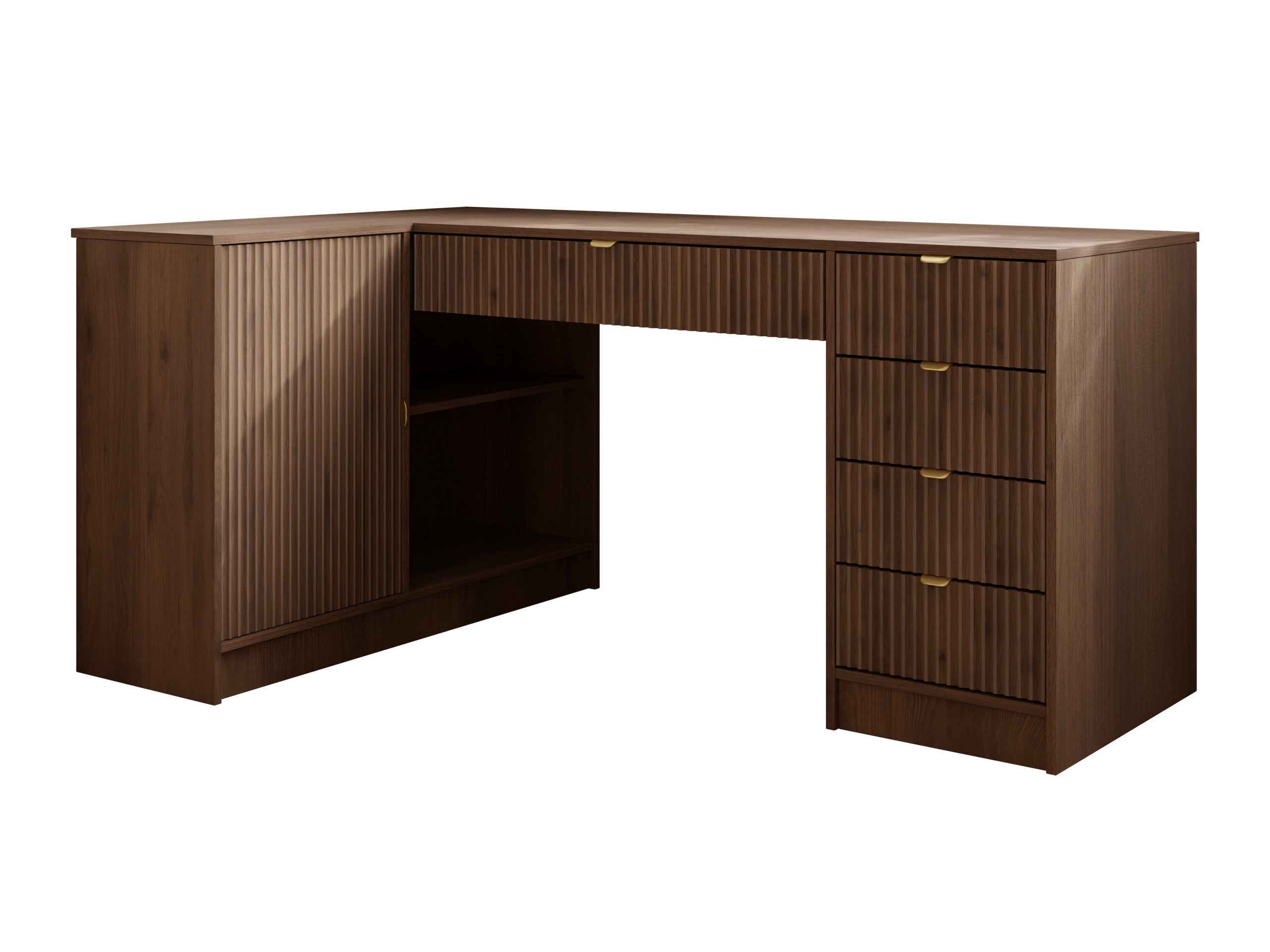 Hjørneskrivebord Comfivo Papilio II (Valnød)