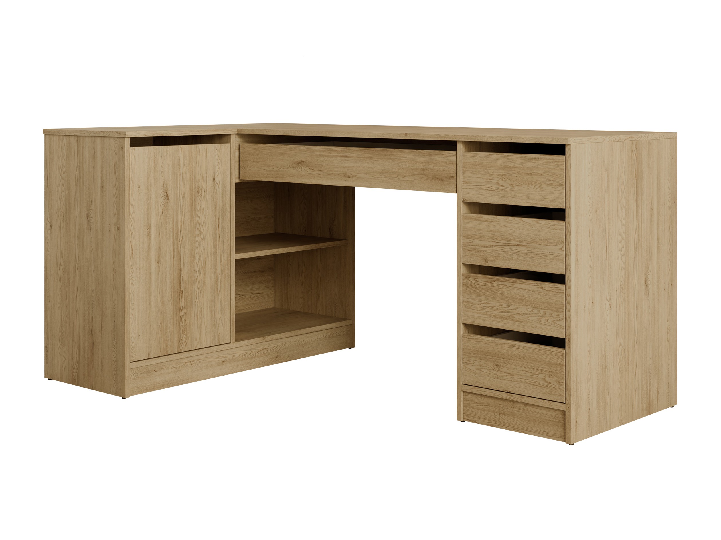 Hjørneskrivebord Comfivo Terros III (Egetræ)