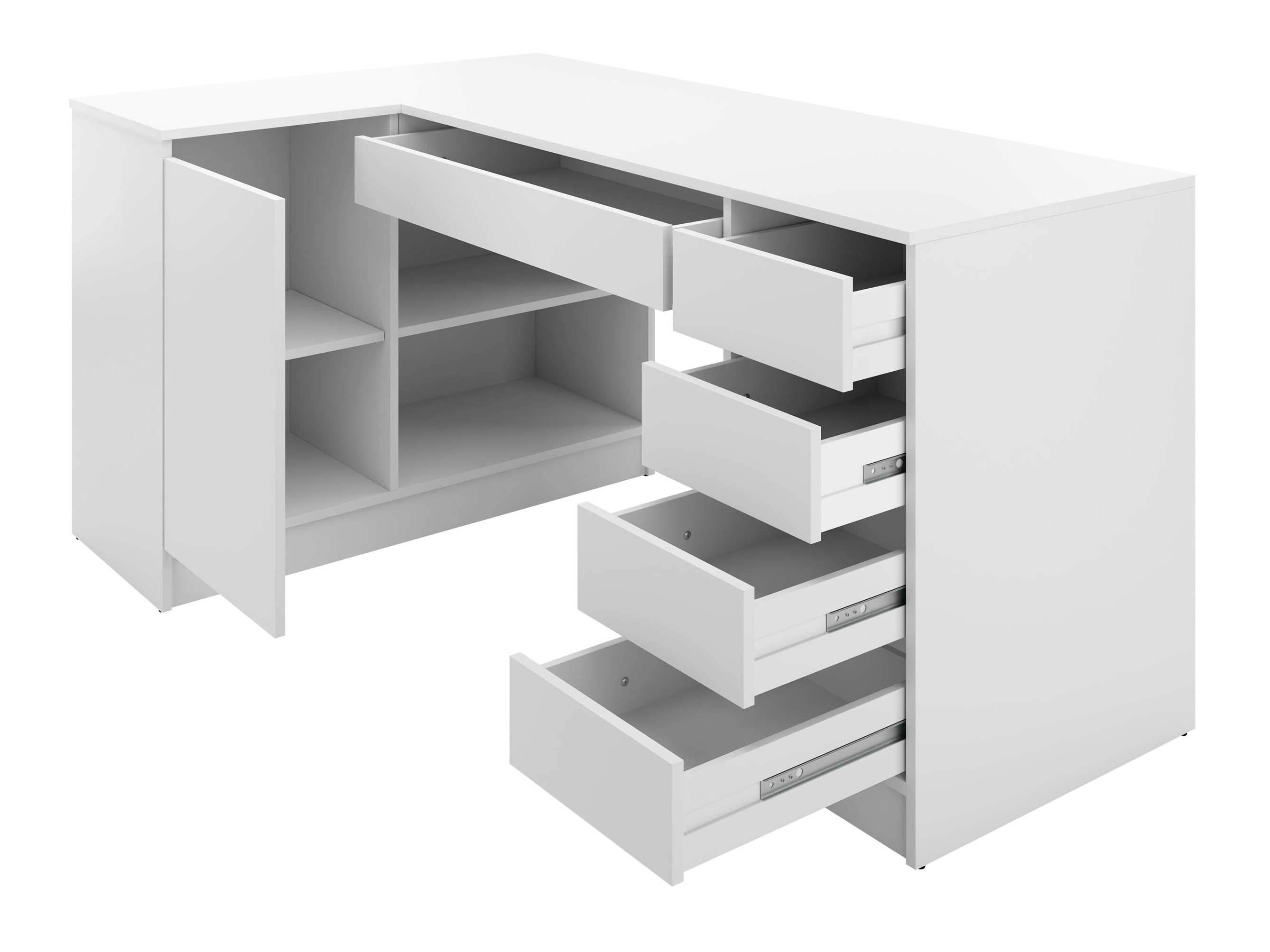 Hjørneskrivebord Comfivo Terros III (Valnød)