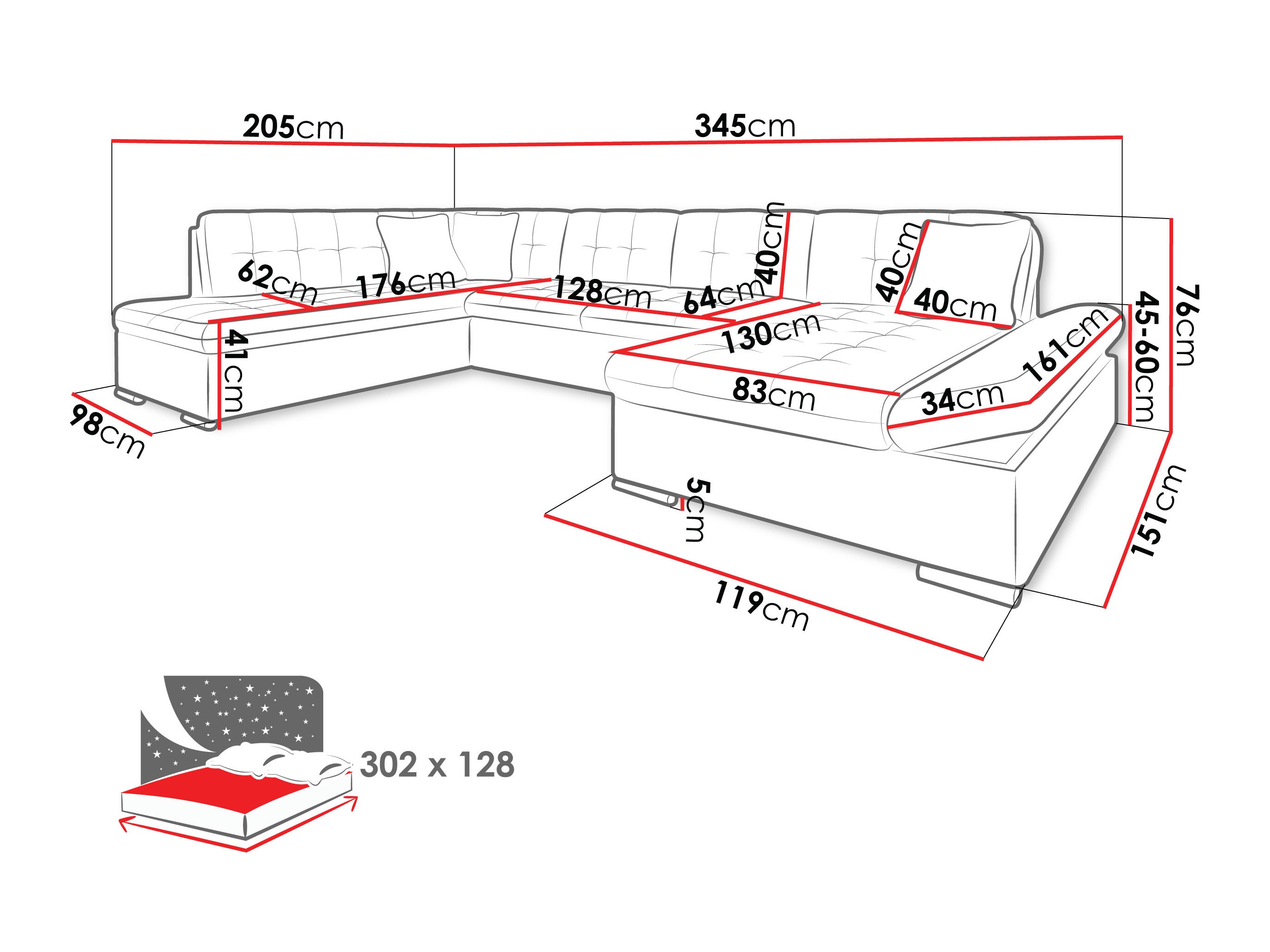 Hjørnesofa Comfivo Tilia I (Bella 20)