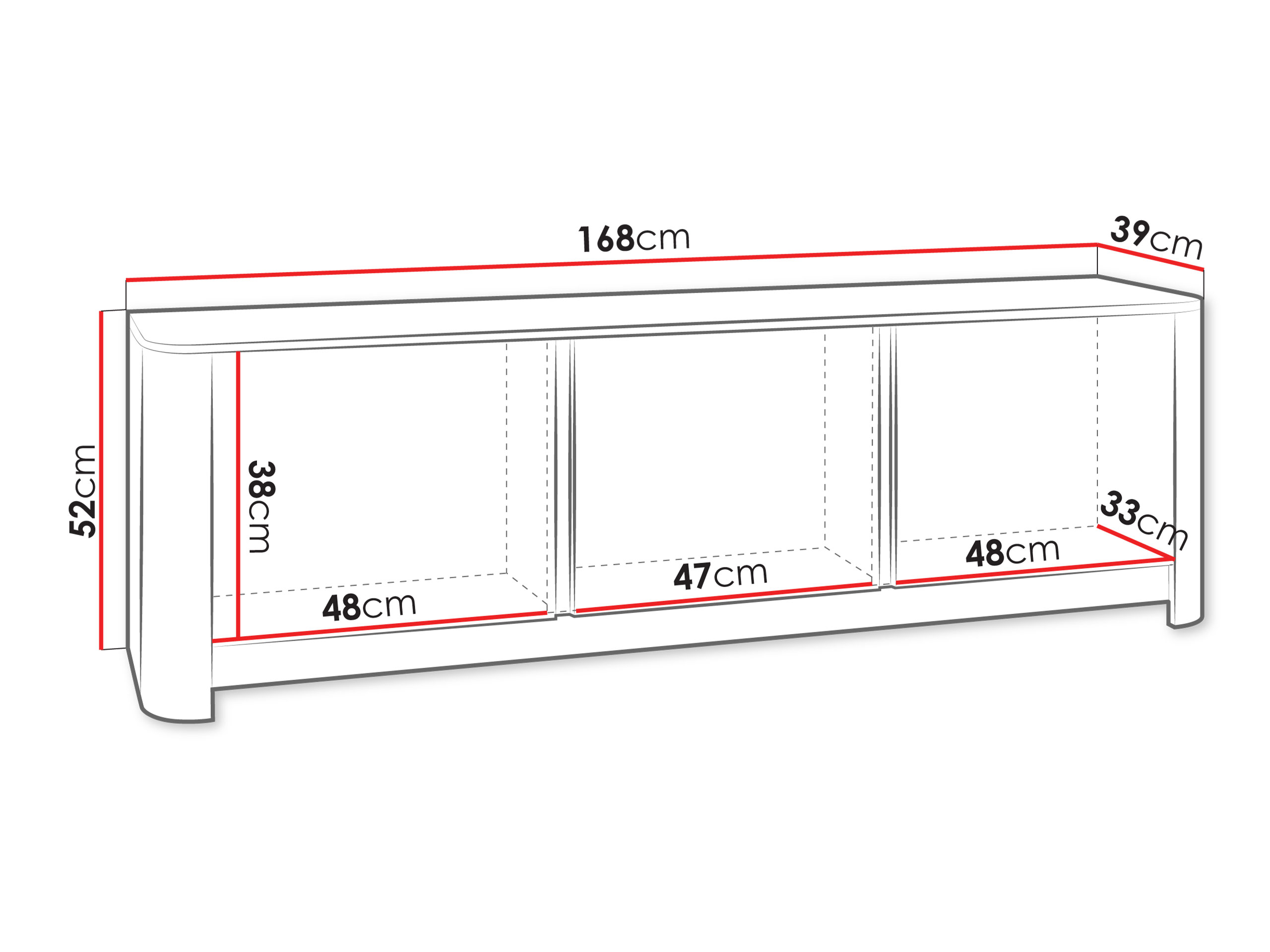 TV-bord Fragio