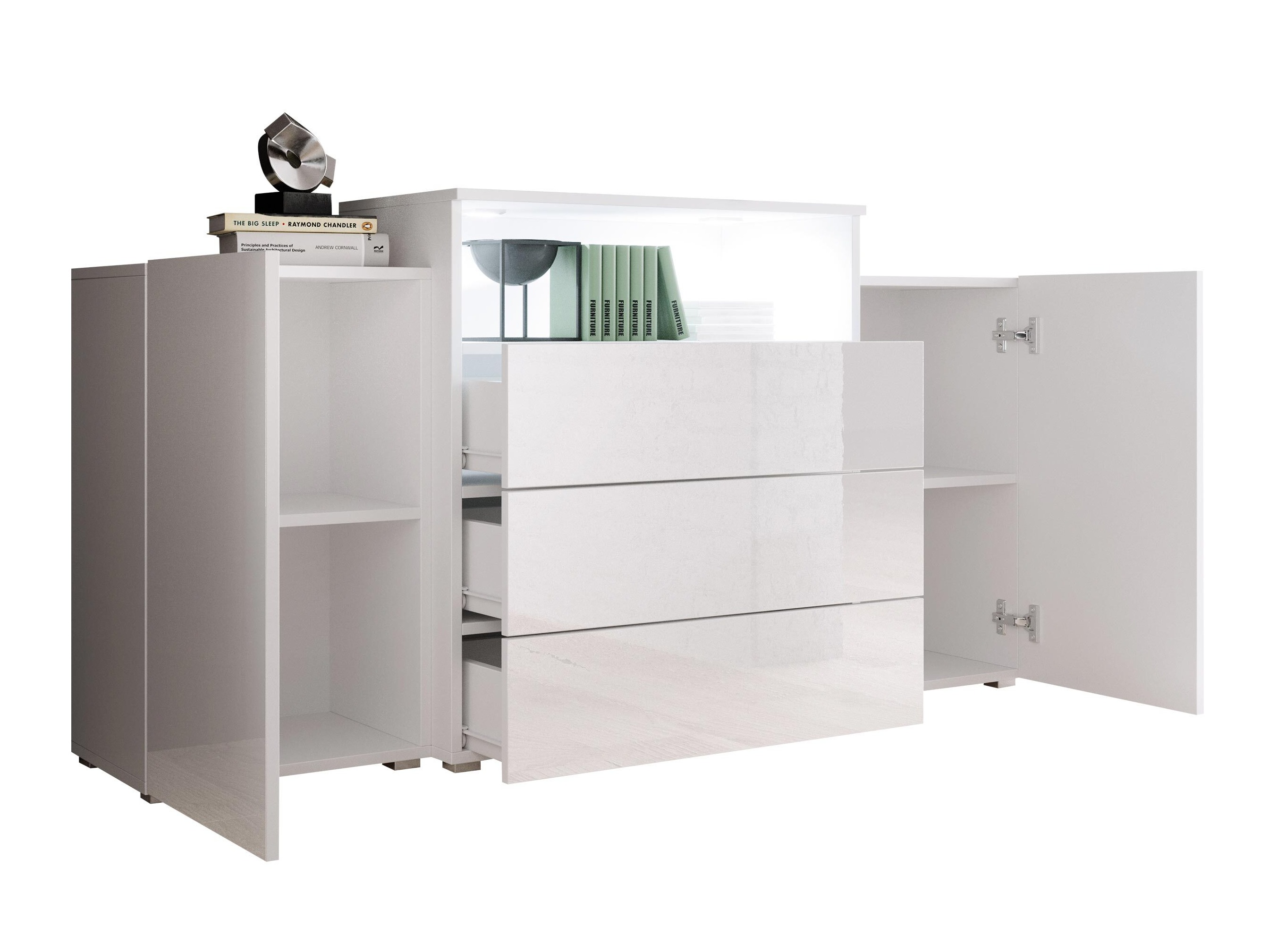 Kommode Sarasota 127 (Matera grå + Kastanje)