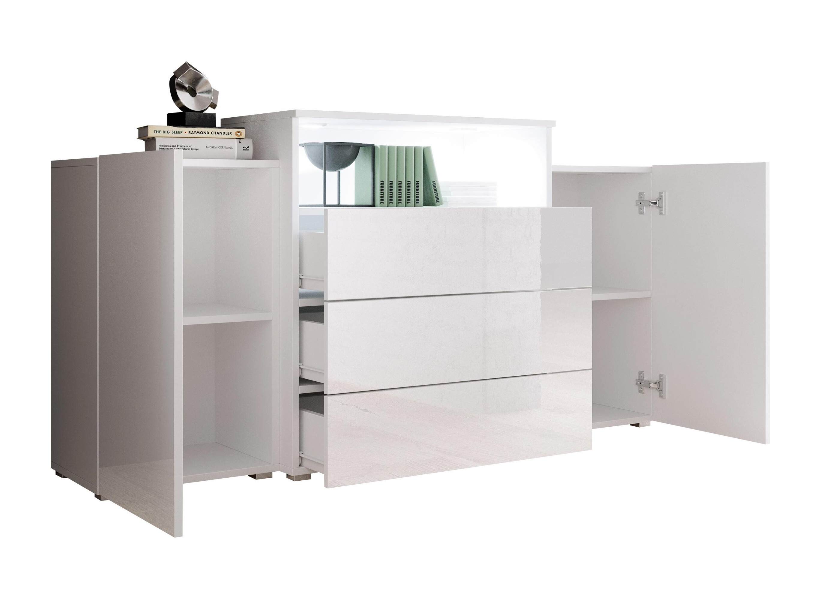 Kommode Sarasota 127 (Matera grå + Kastanje)