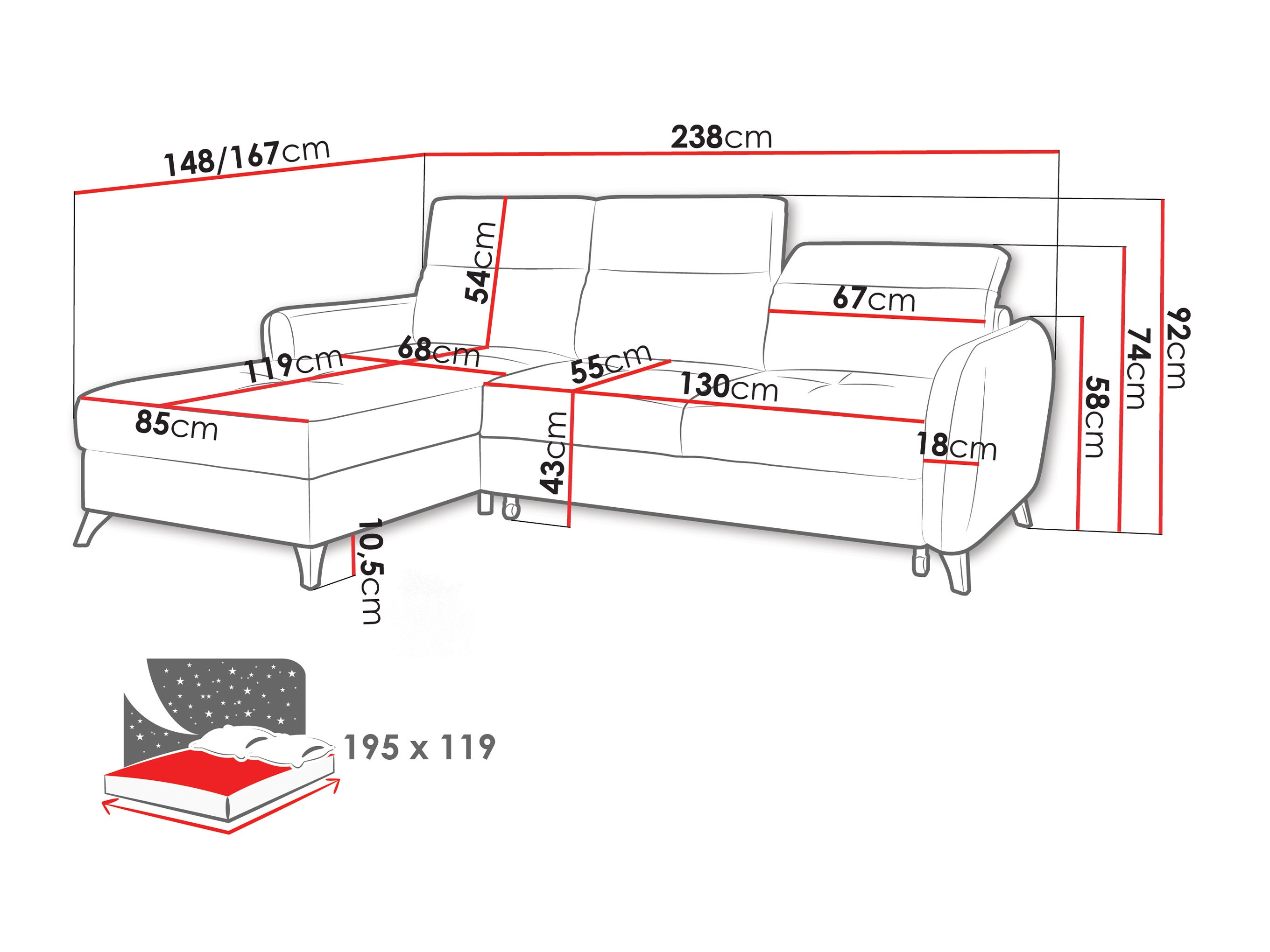 Hjørnesofa Amplexus (Vibe 21)
