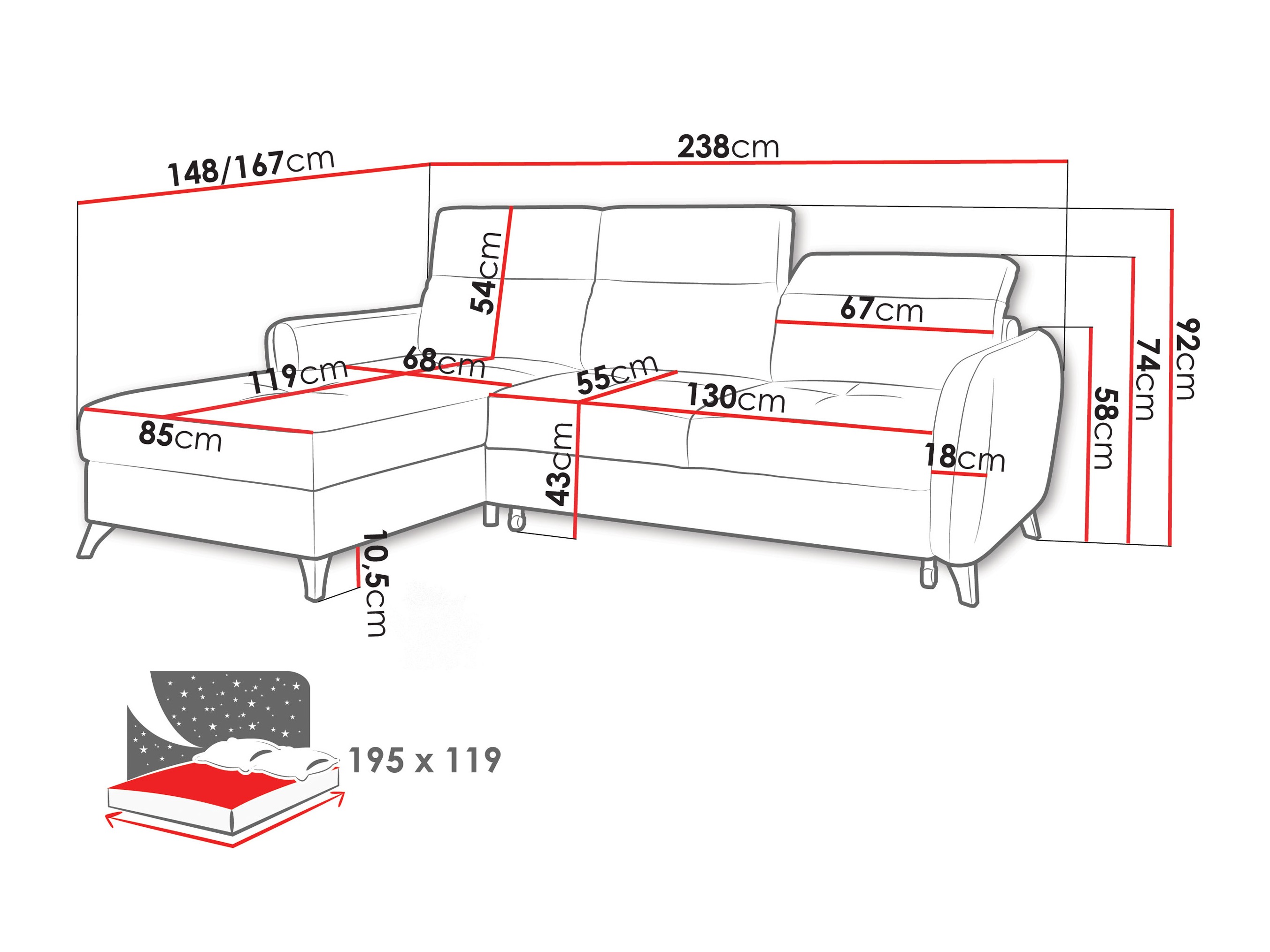 Hjørnesofa Amplexus (Vibe 26)