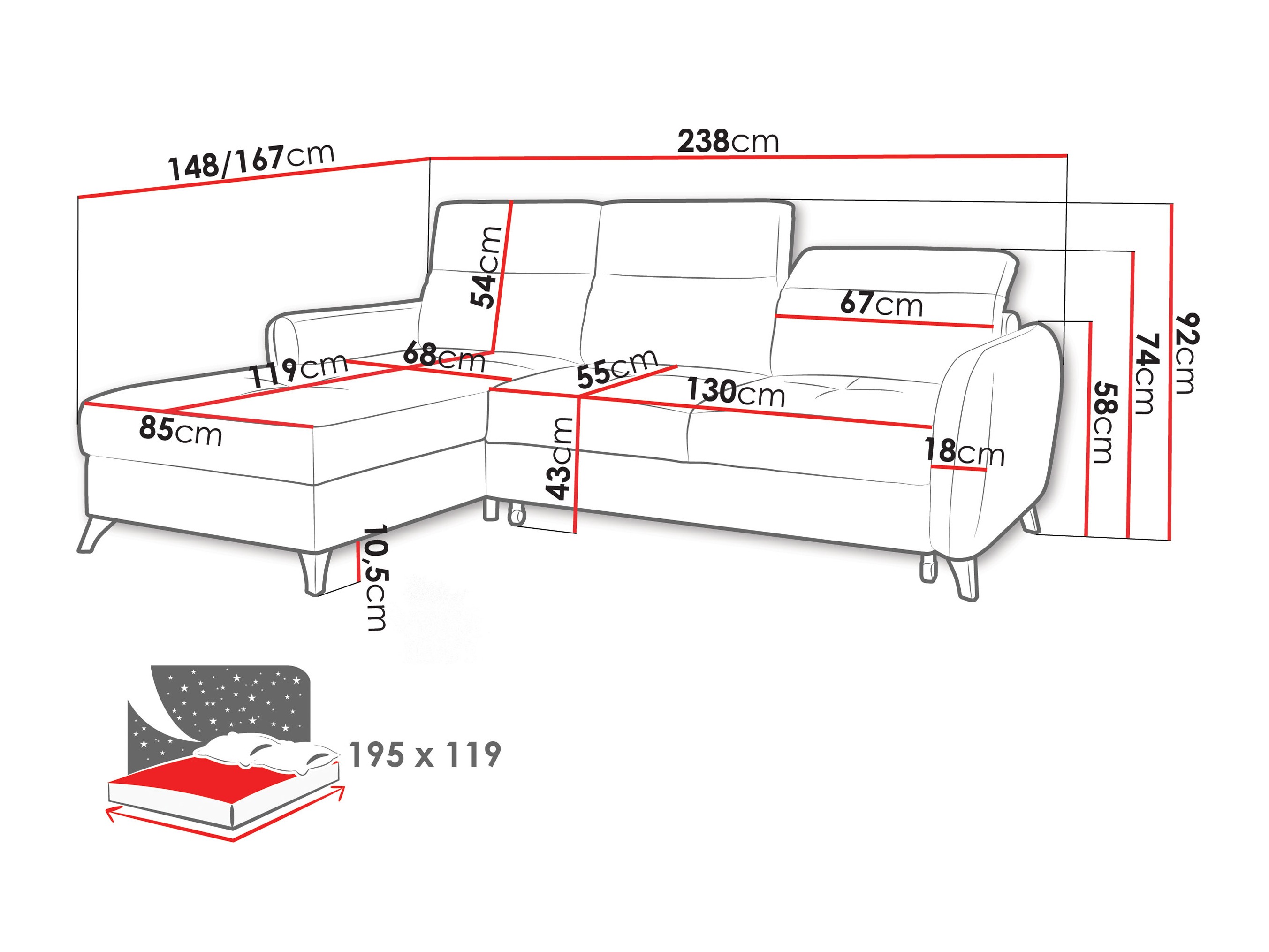 Hjørnesofa Amplexus (Vibe 86)