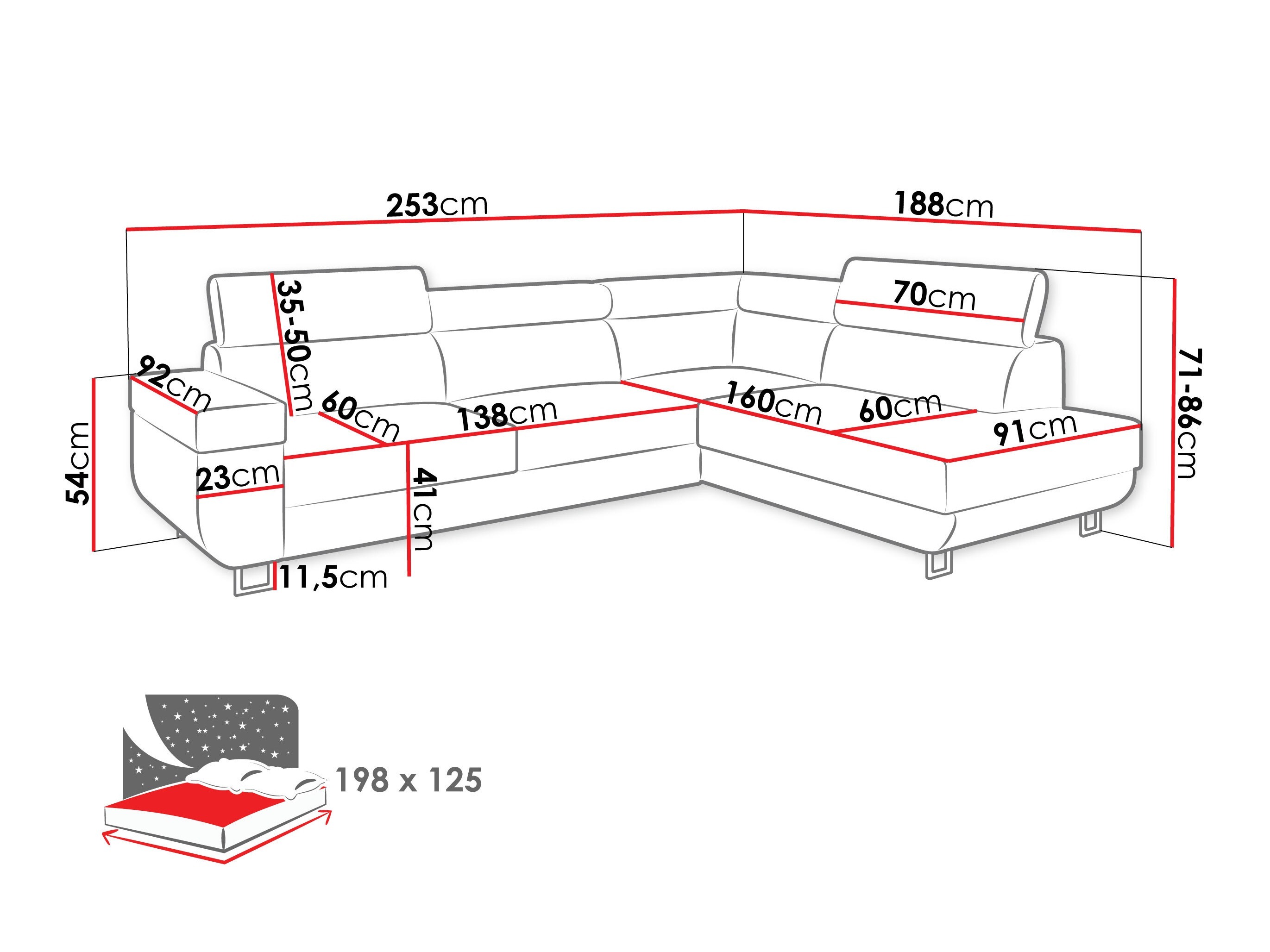 Hjørnesofa Comfivo Liberta (Polo 894)