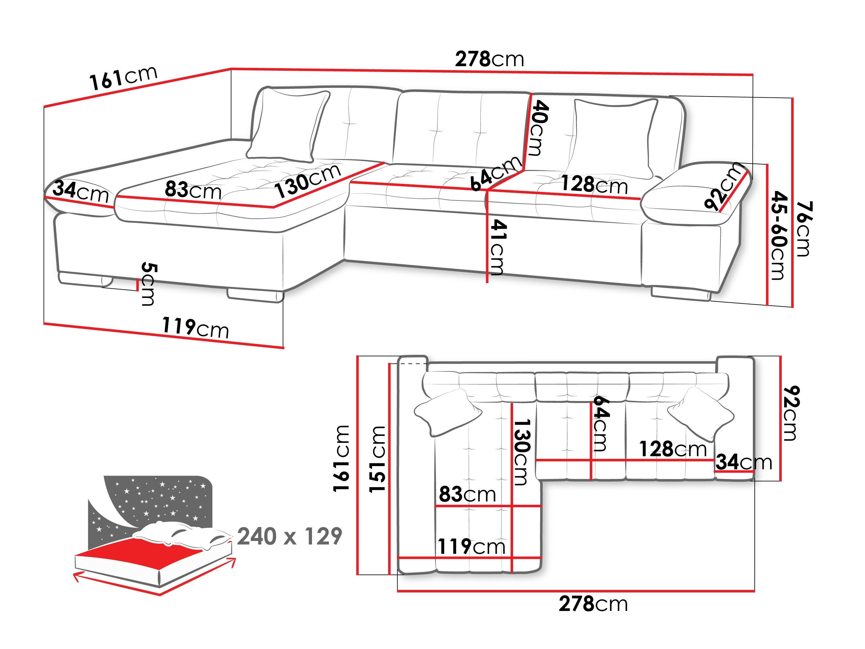 Hjørnesofa Comfivo Sanitas I (Poso 03)