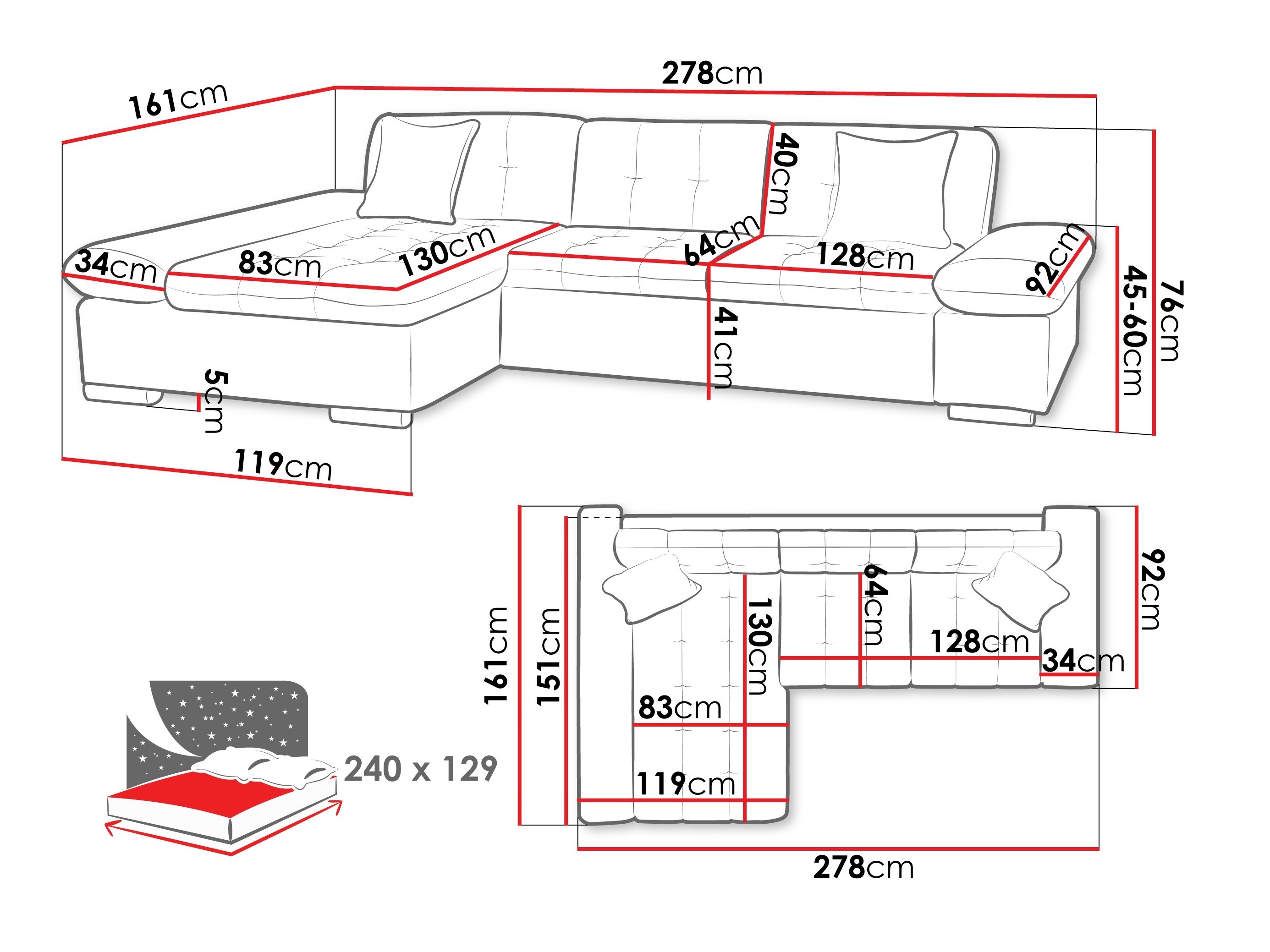 Hjørnesofa Comfivo Sanitas I (Poso 03)