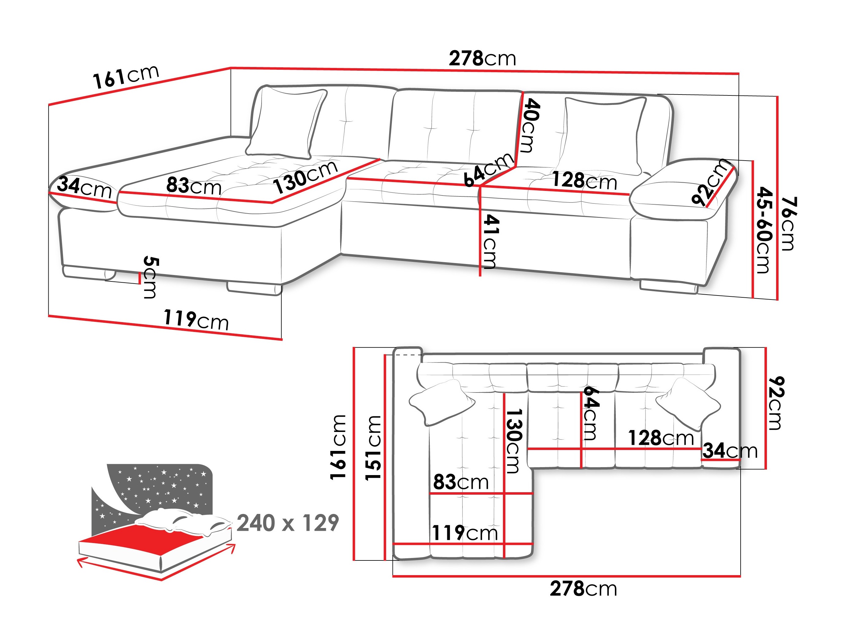 Hjørnesofa Comfivo Sanitas I (Poso 06)