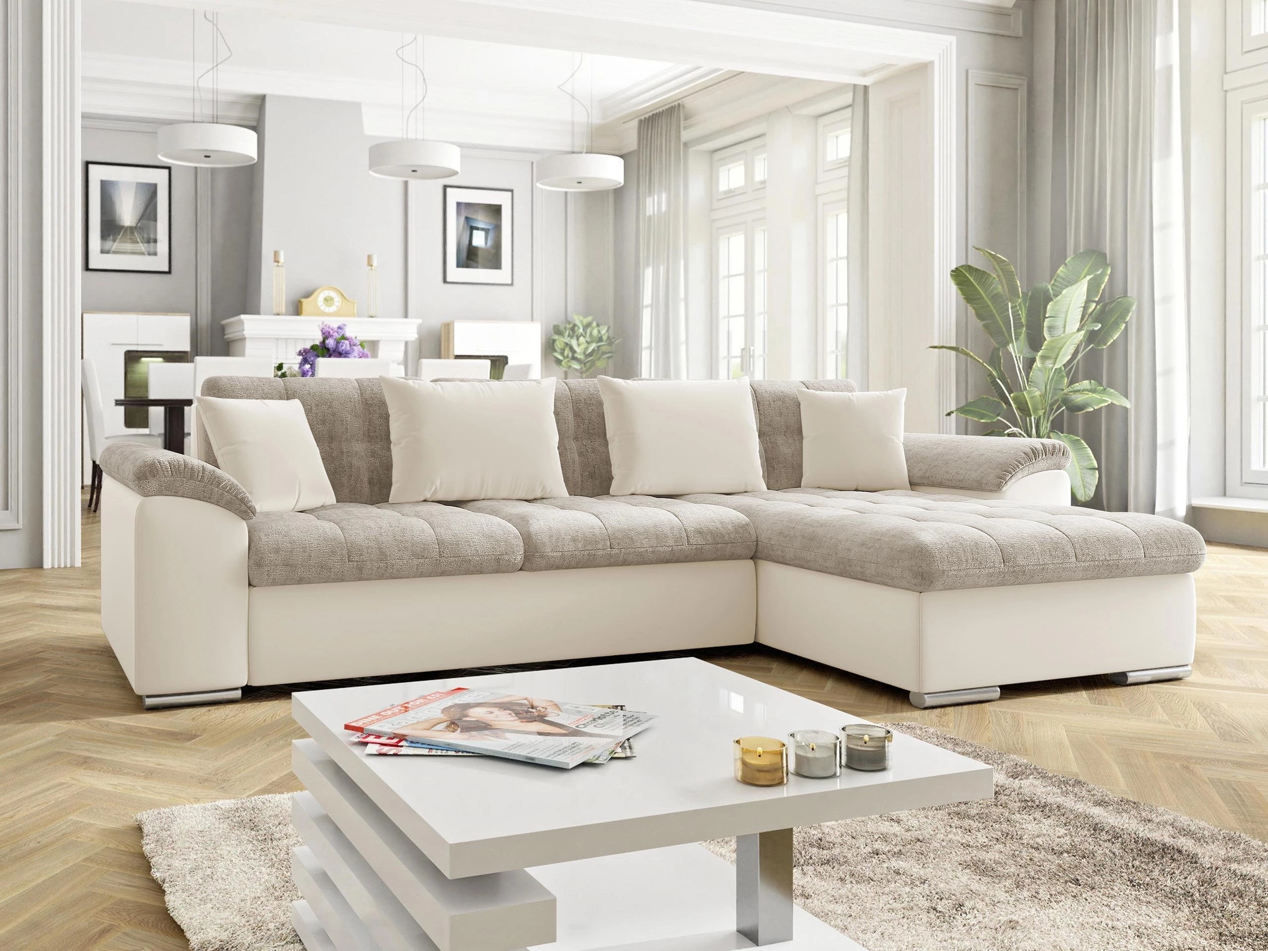 Hjørnesofa Comfivo Mica (Magic Velvet 2250 + Miu 2041)