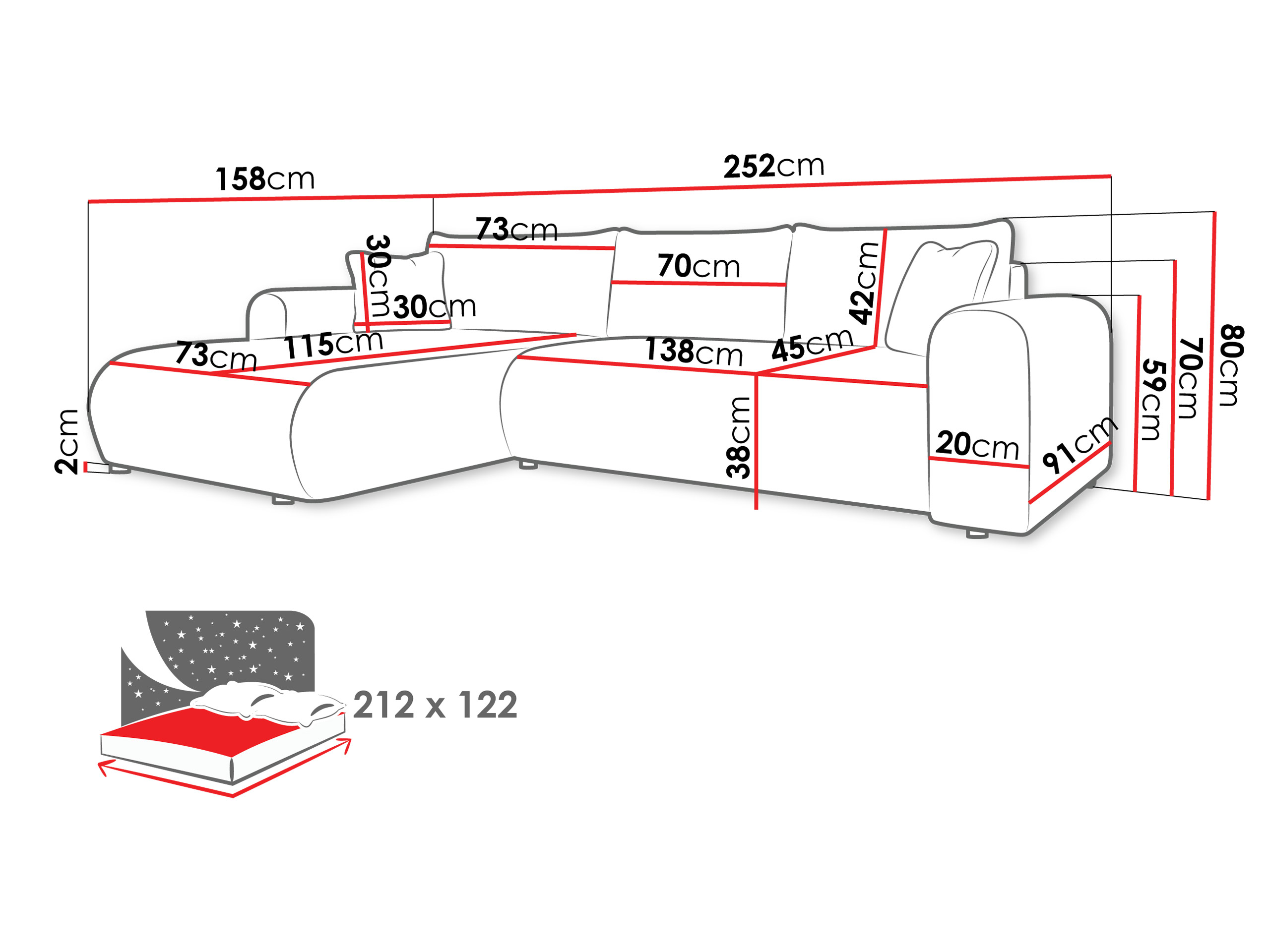 Hjørnesofa Comfivo Labor (Poso 03)