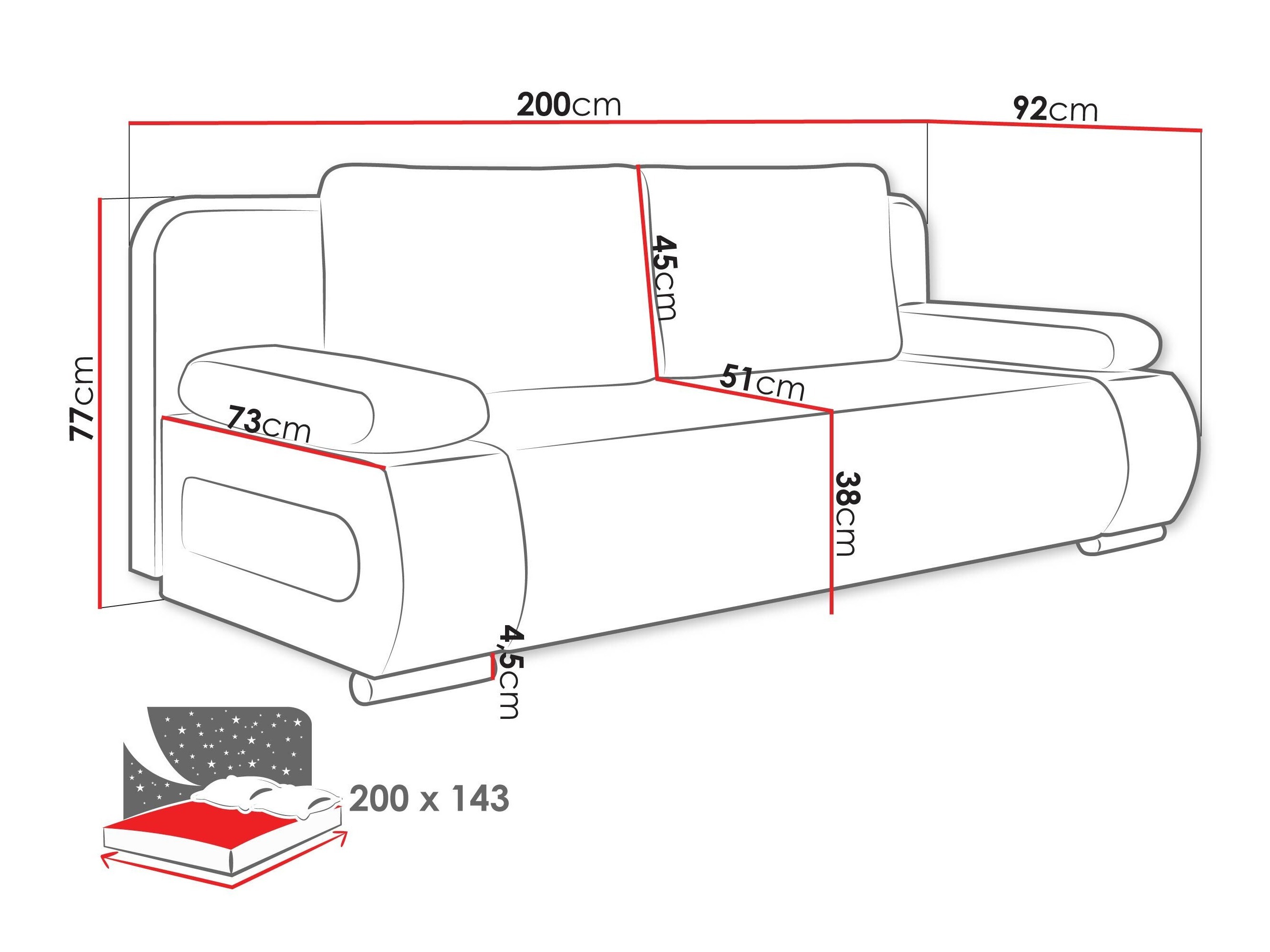 Sovesofa Comfivo Pudor (Kronos 19)