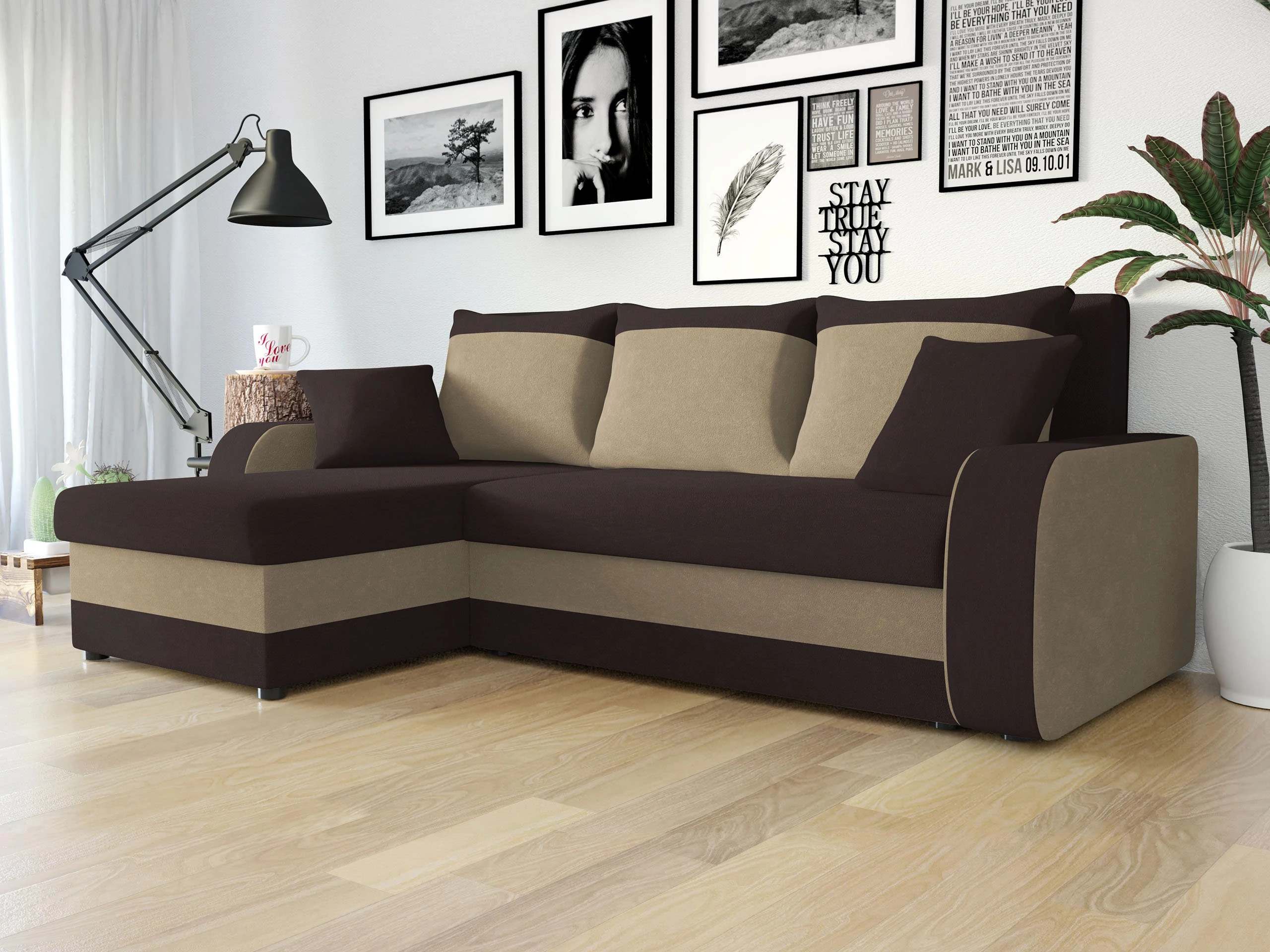 Hjørnesofa Comfivo Melissa I (Alova 68 + Alova 07)
