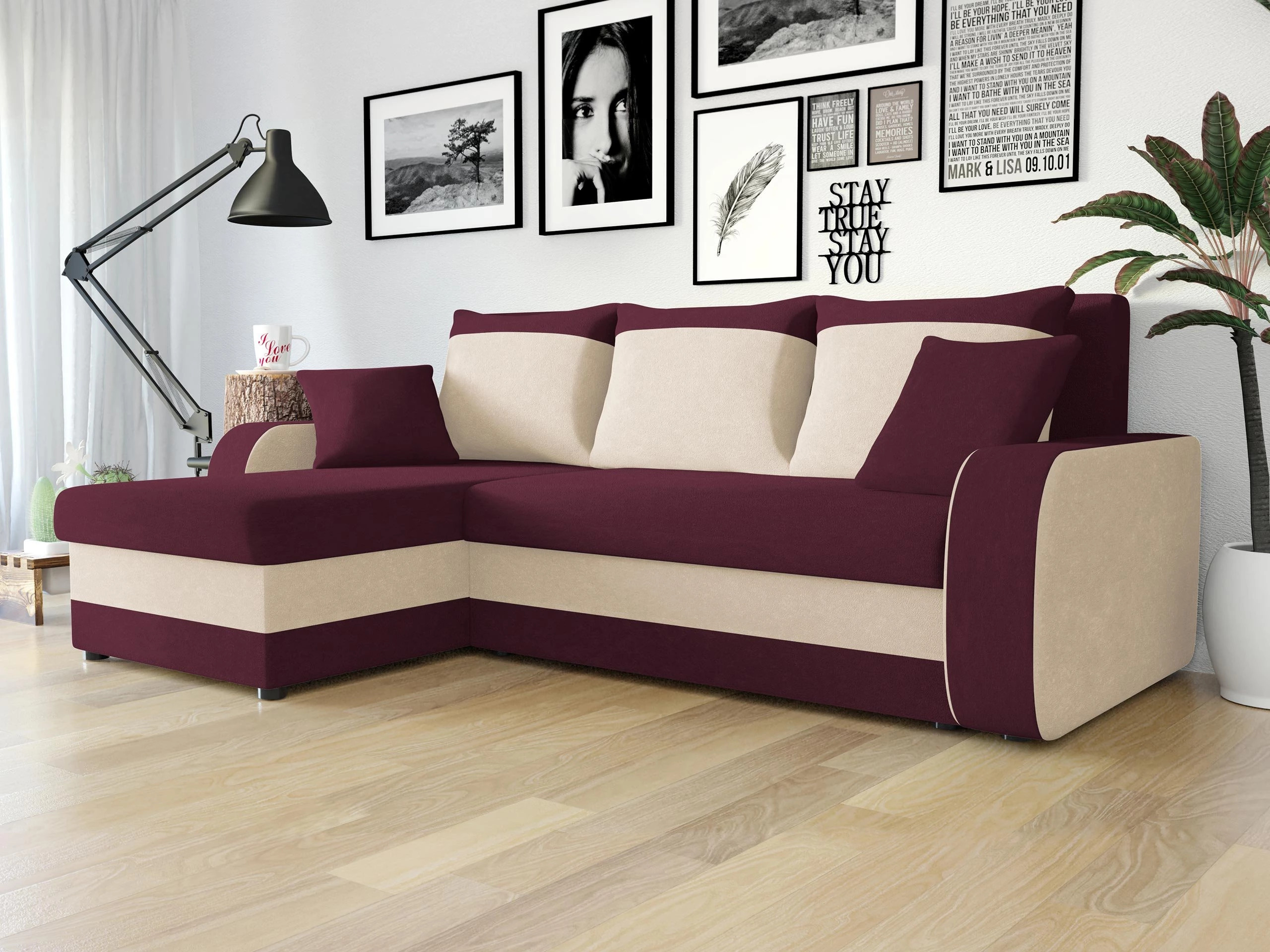 Hjørnesofa Comfivo Melissa I (Mikrofaza 0025 + Mikrofaza 0031)