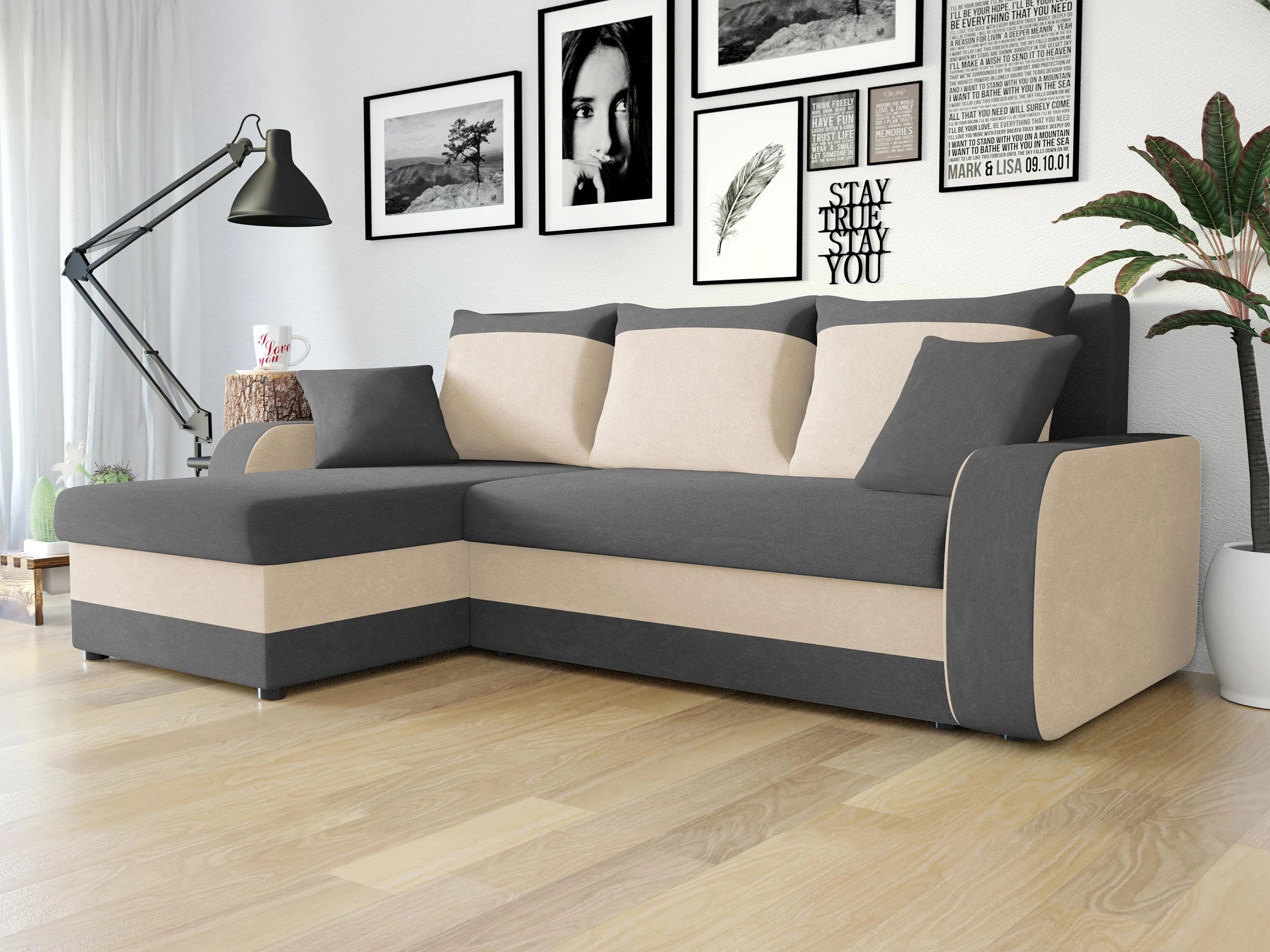 Hjørnesofa Comfivo Melissa I (Mikrofaza 0027 + Mikrofaza 0031)
