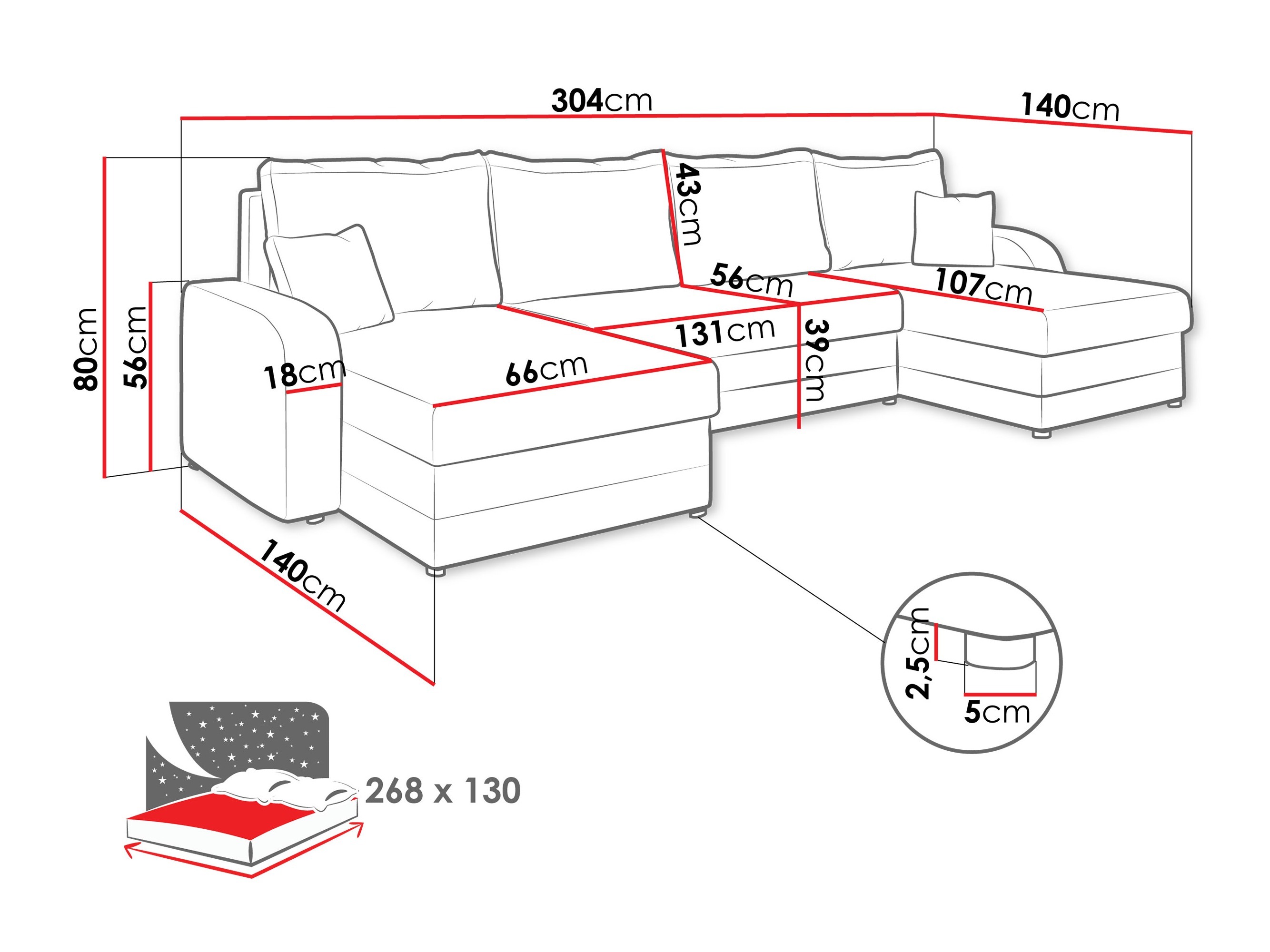 Hjørnesofa Comfivo Melissa II (Poso 05)
