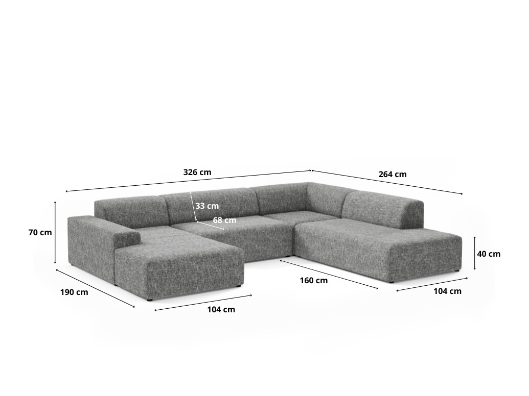 Modulhjørnesofa Lutivi 102 (Imo 30)