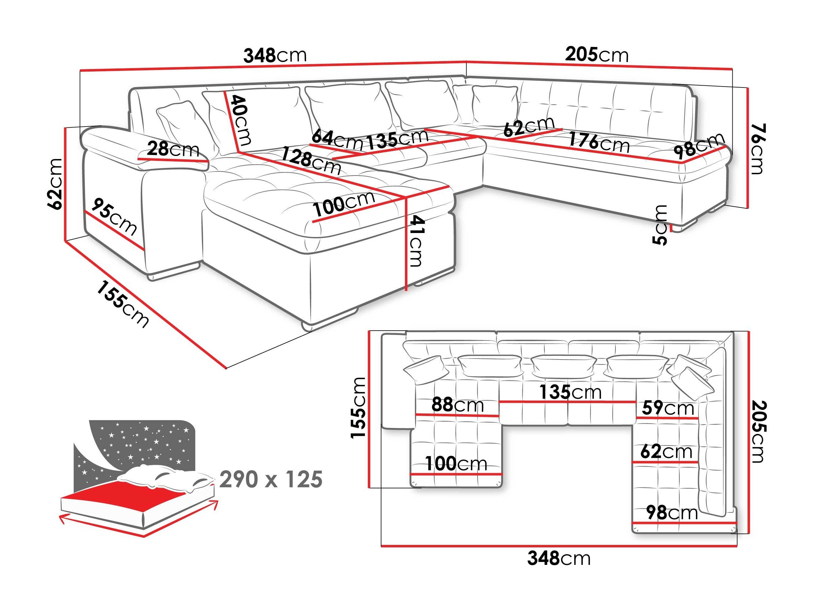 Hjørnesofa Comfivo Gemma II (Venstre)