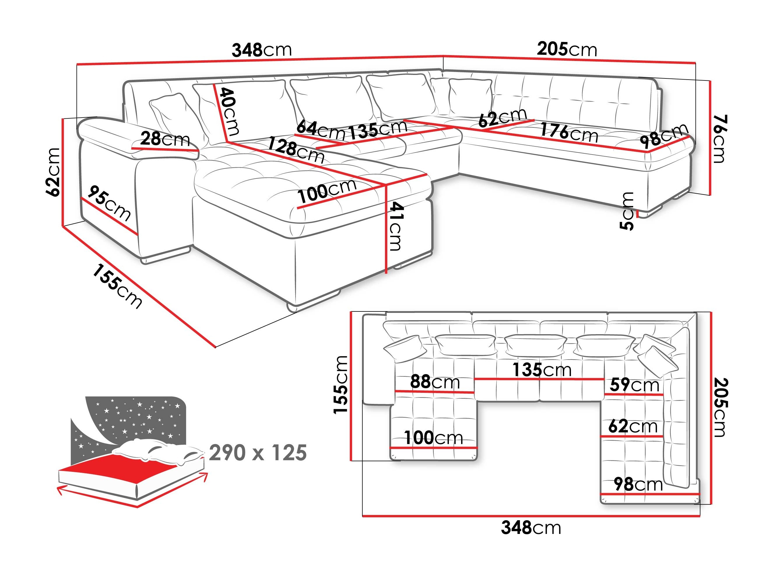 Hjørnesofa Comfivo Gemma (Højre)