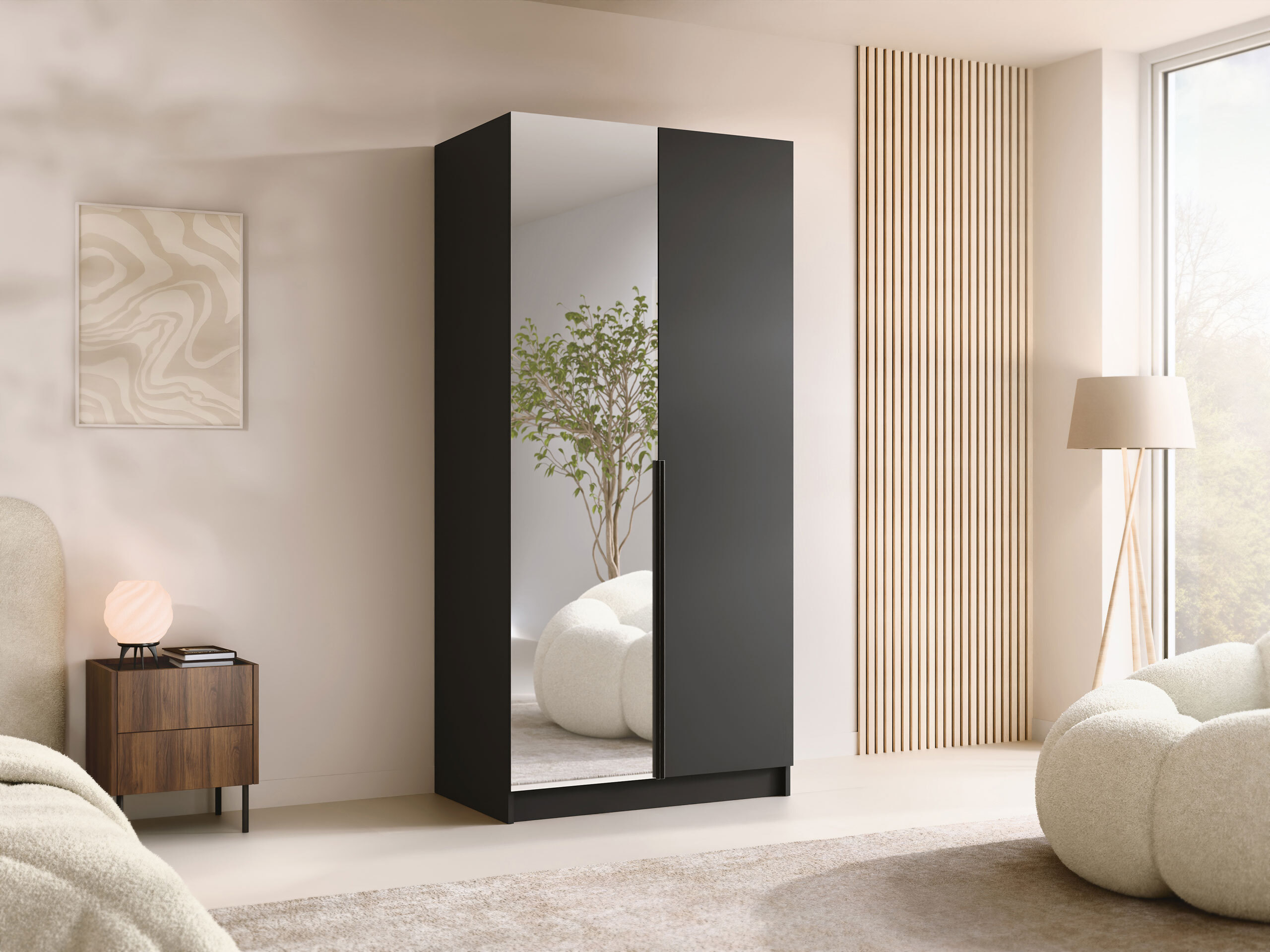 Garderobeskab Closico Staton II (Sort)