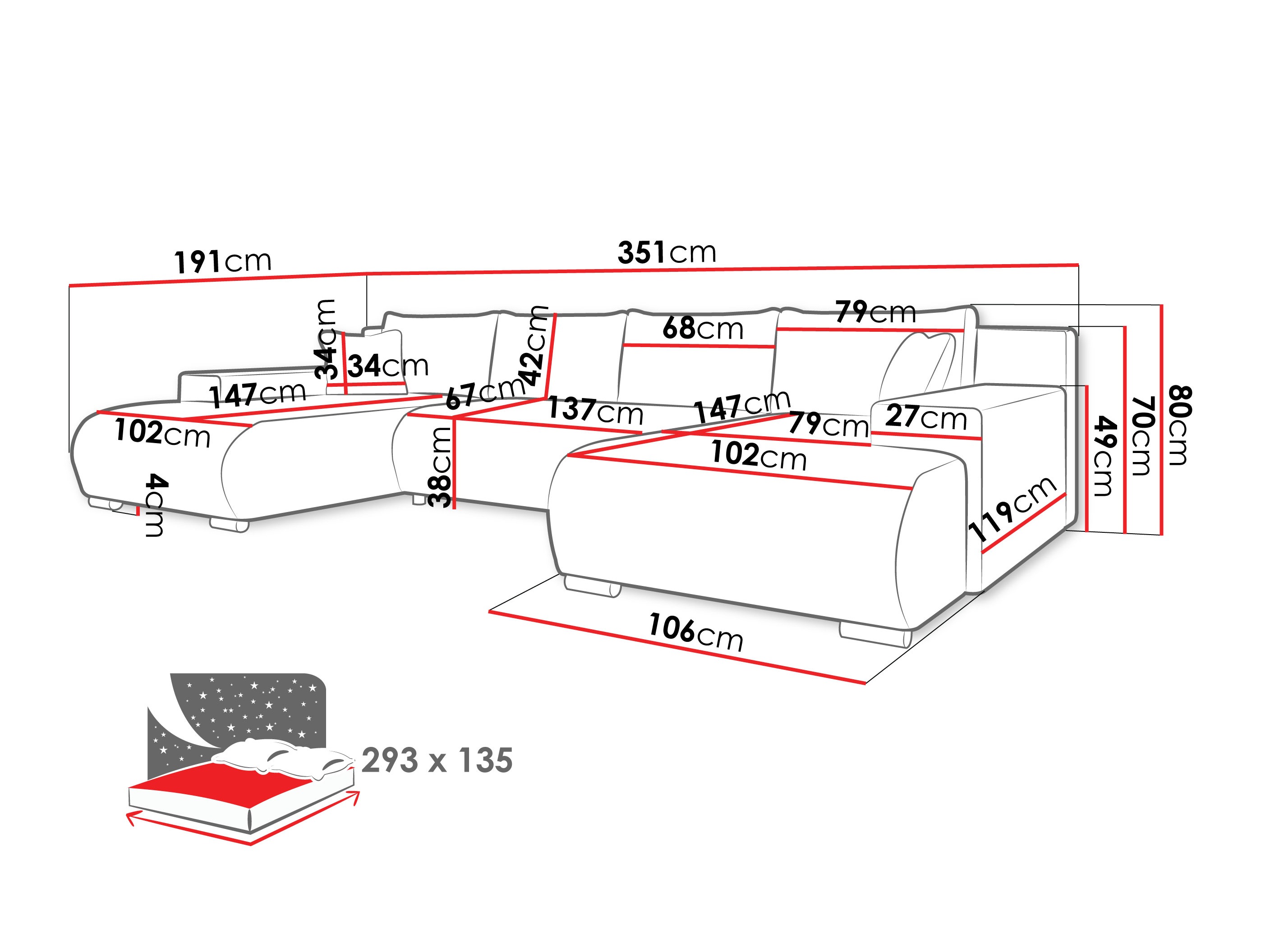Hjørnesofa Comfivo Equus (Poso 52)