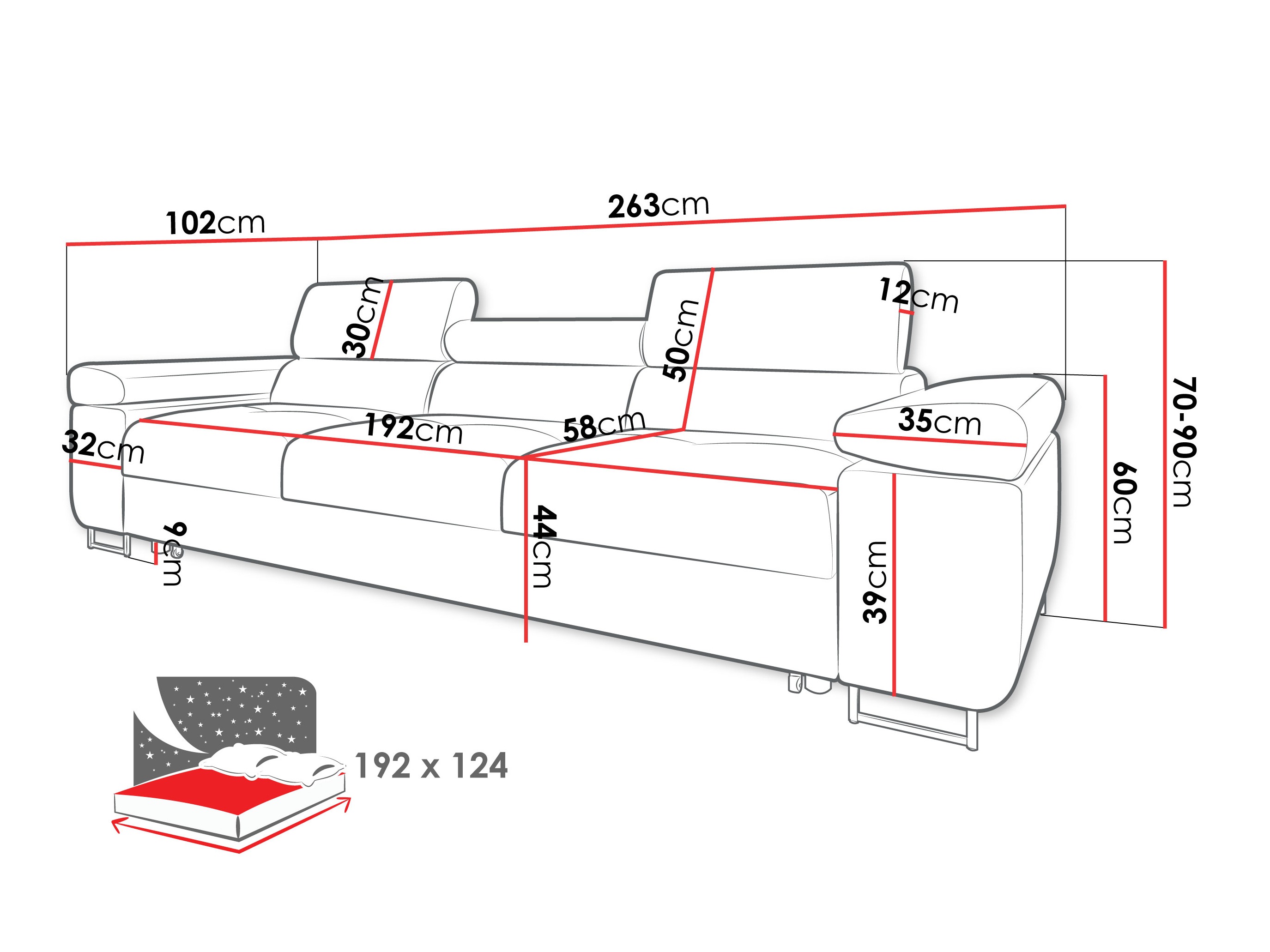 Sovesofa Comfivo Vinetum (Poso 03)