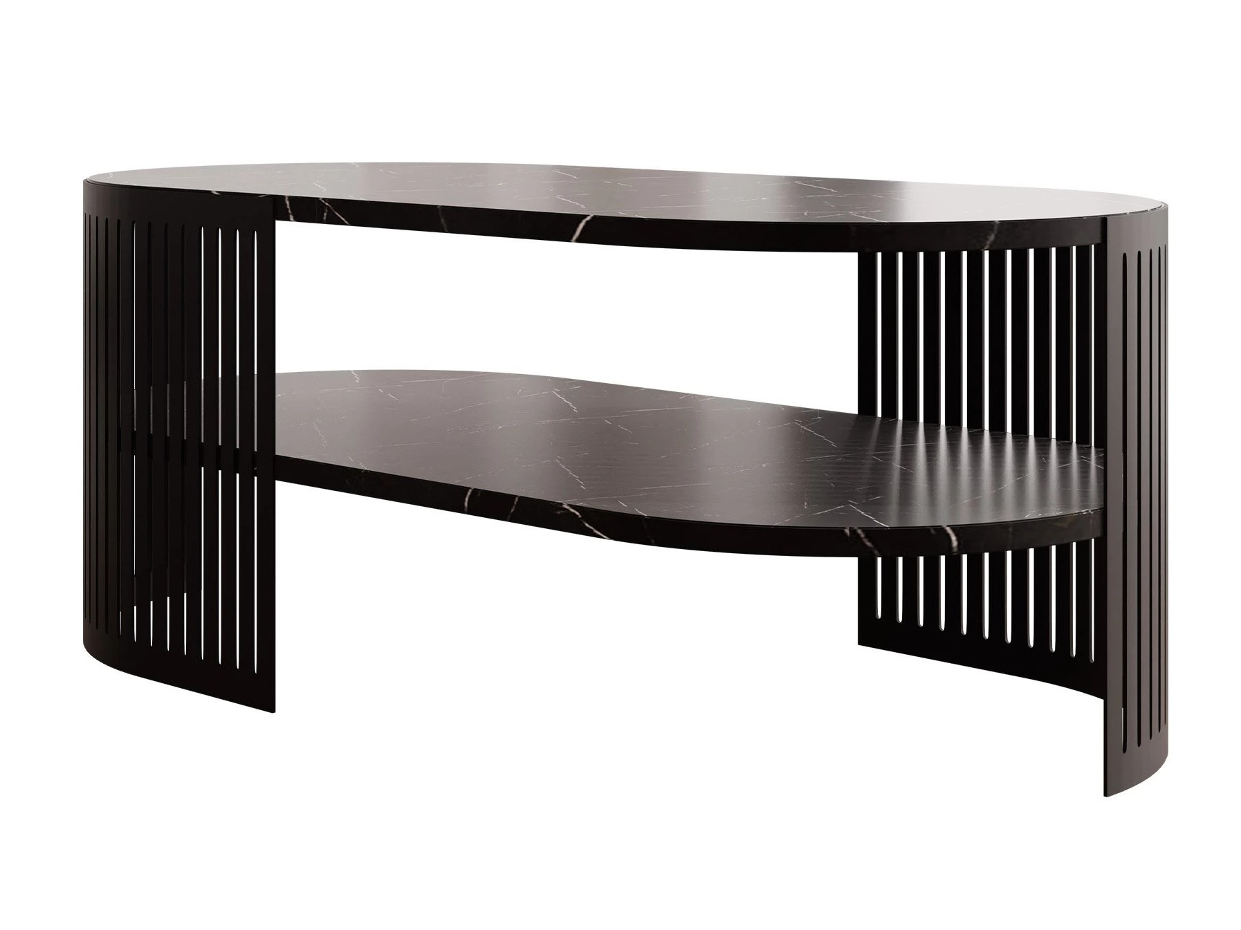 Sofabord Civer VI (Sort + Sort marmor)
