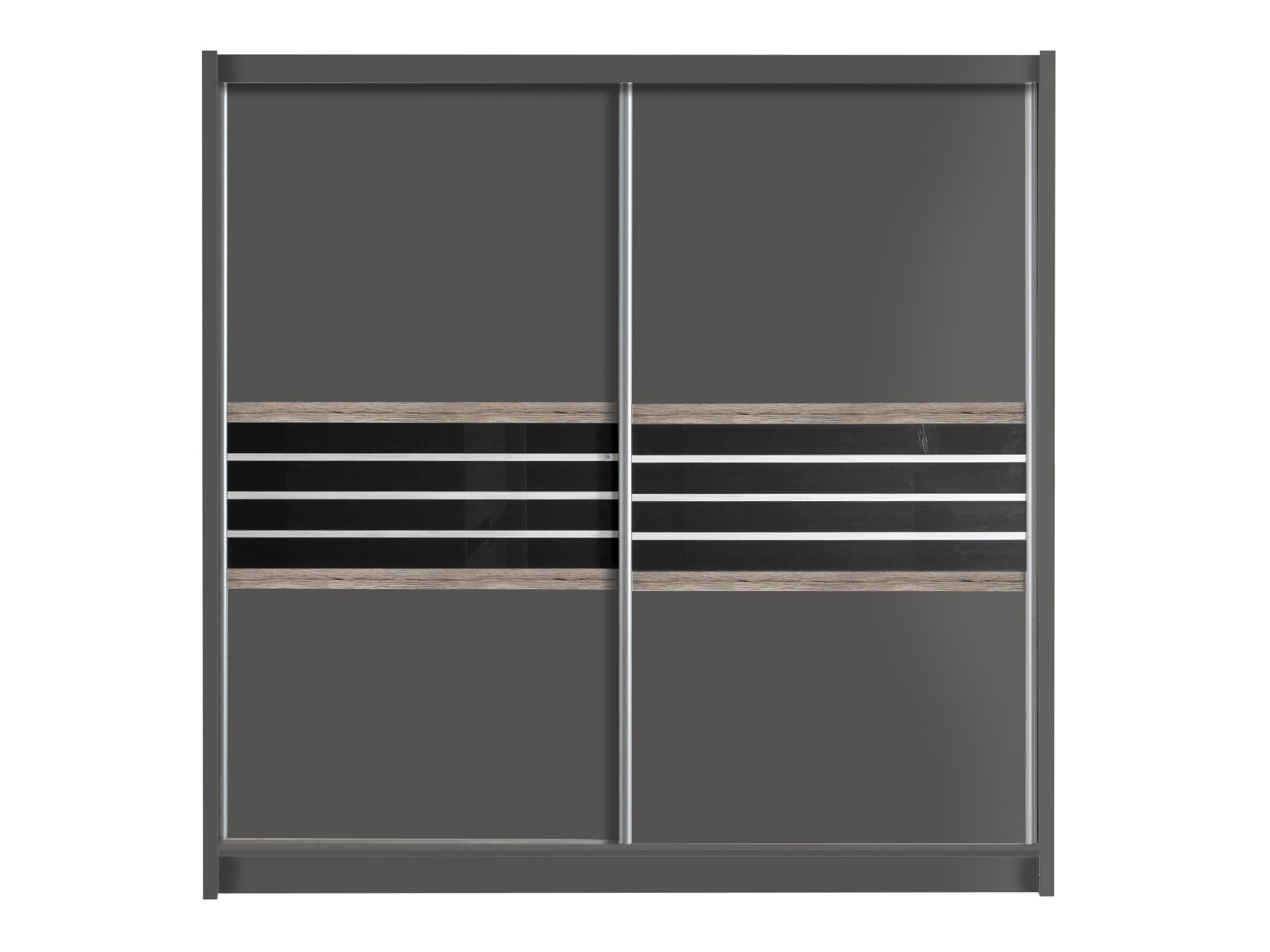 Garderobeskab Honolulu 115 (Lava + Sort)