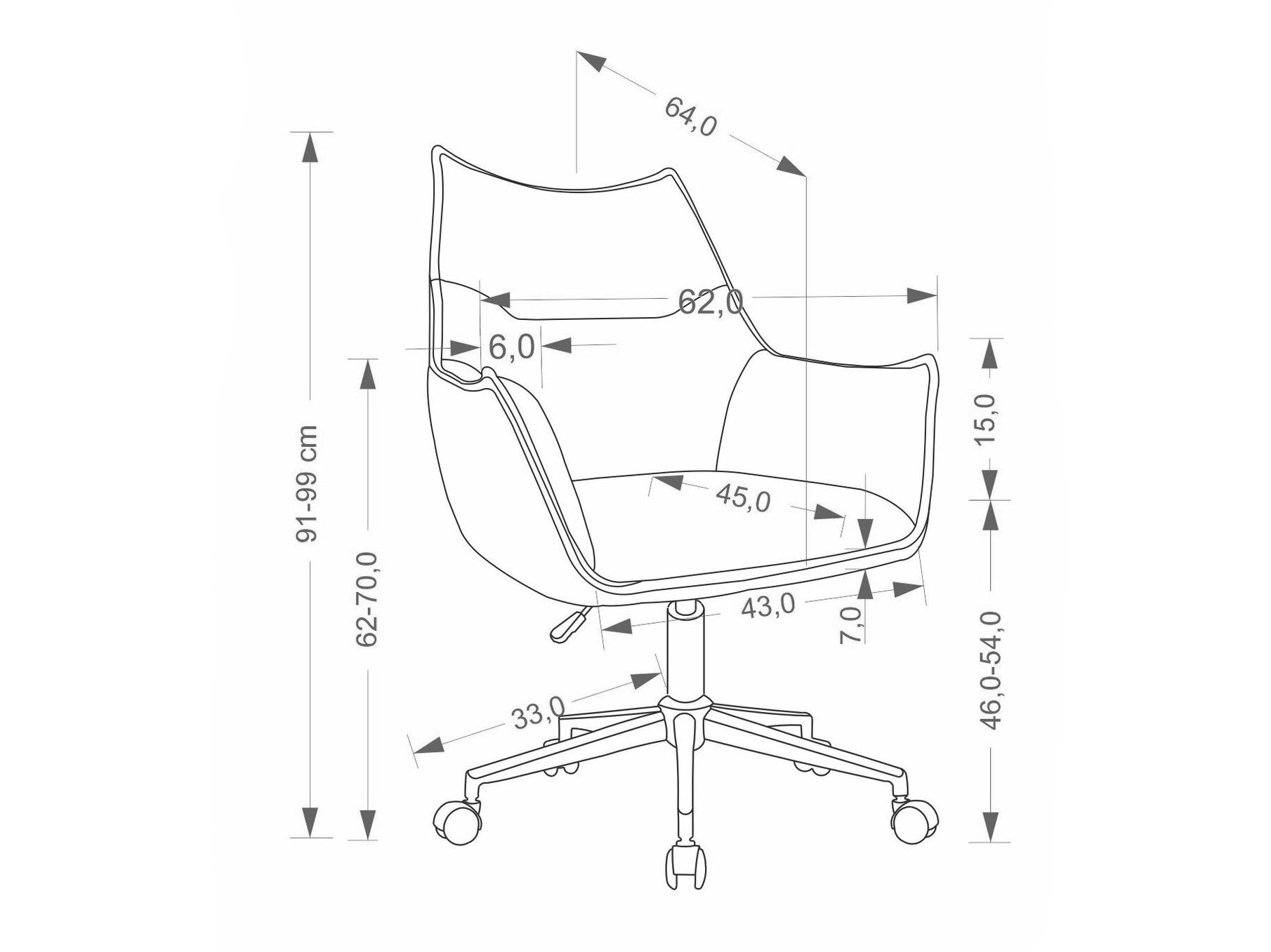 Kontorstol Houston 2131 (Brun)