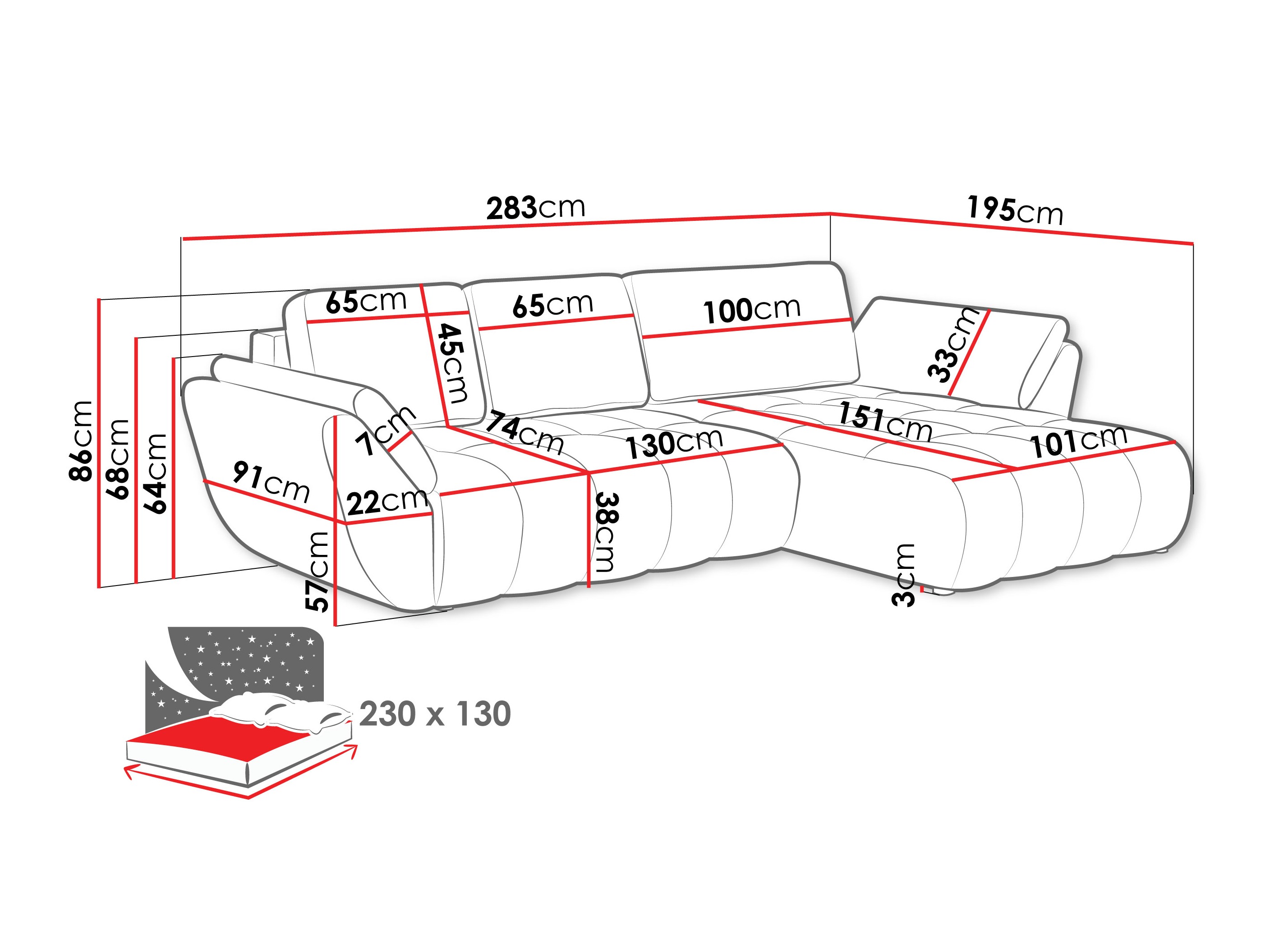 Hjørnesofa Circum (Lumo 75)