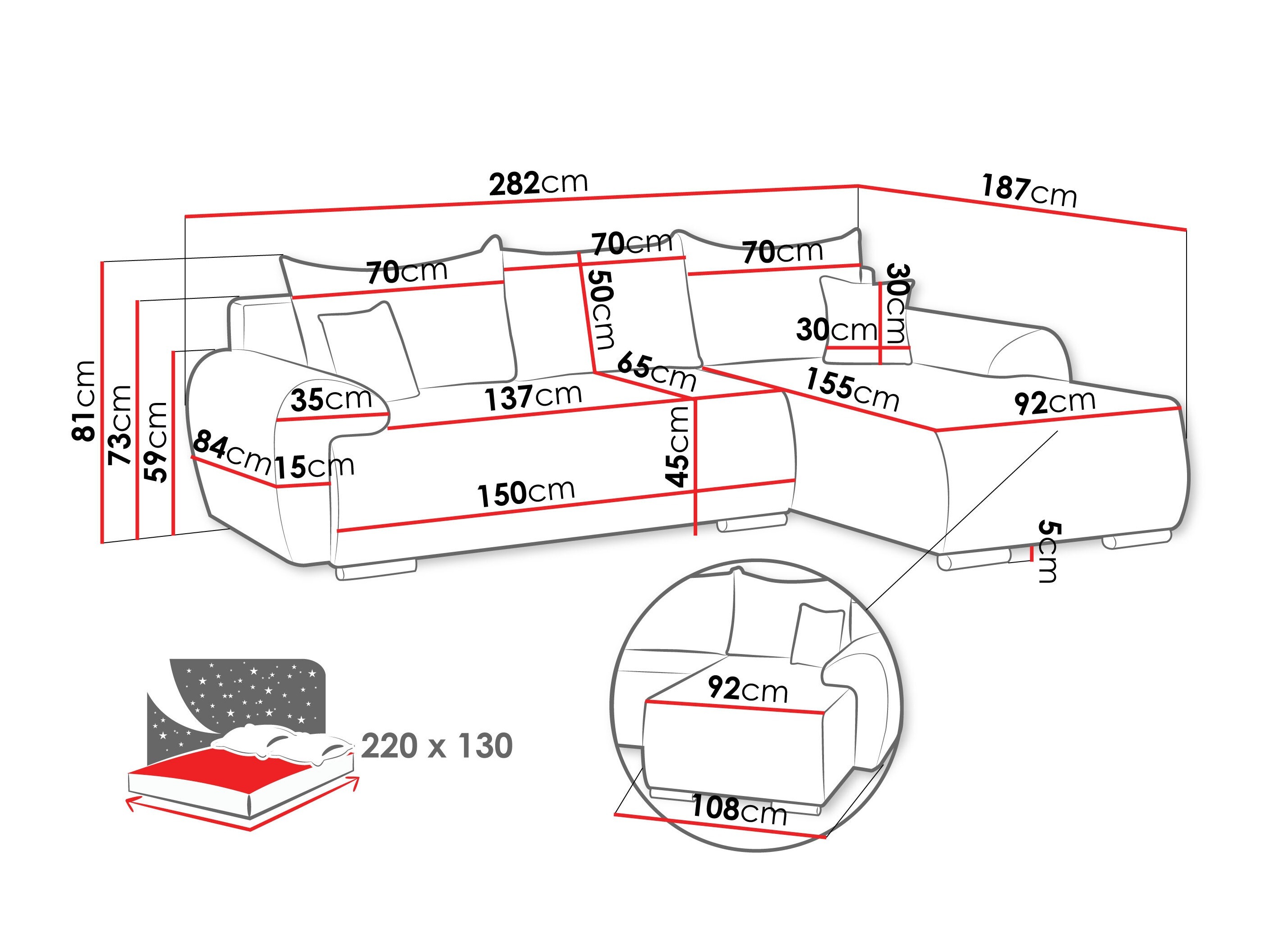 Hjørnesofa Camden 110 (Ambience 19)