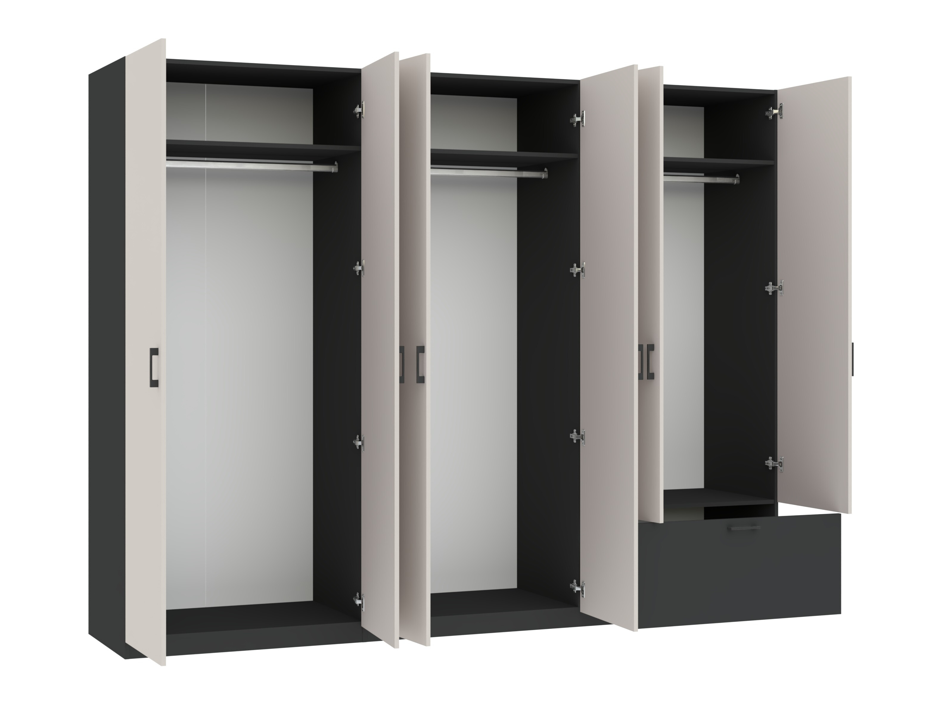 Garderobeskab Bristol 250 (Antracit + Kashmir)