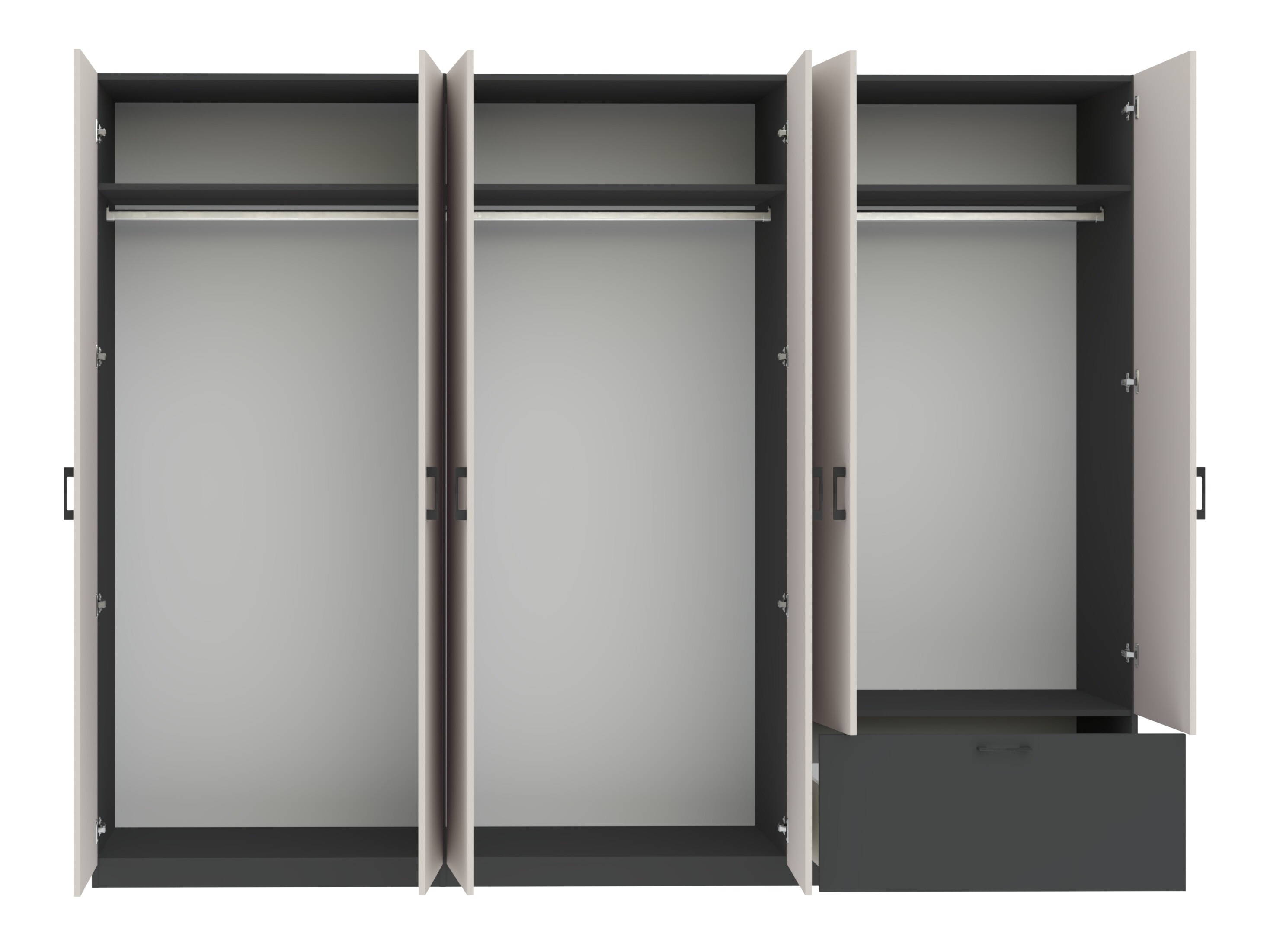 Garderobeskab Bristol 250 (Antracit + Kashmir)