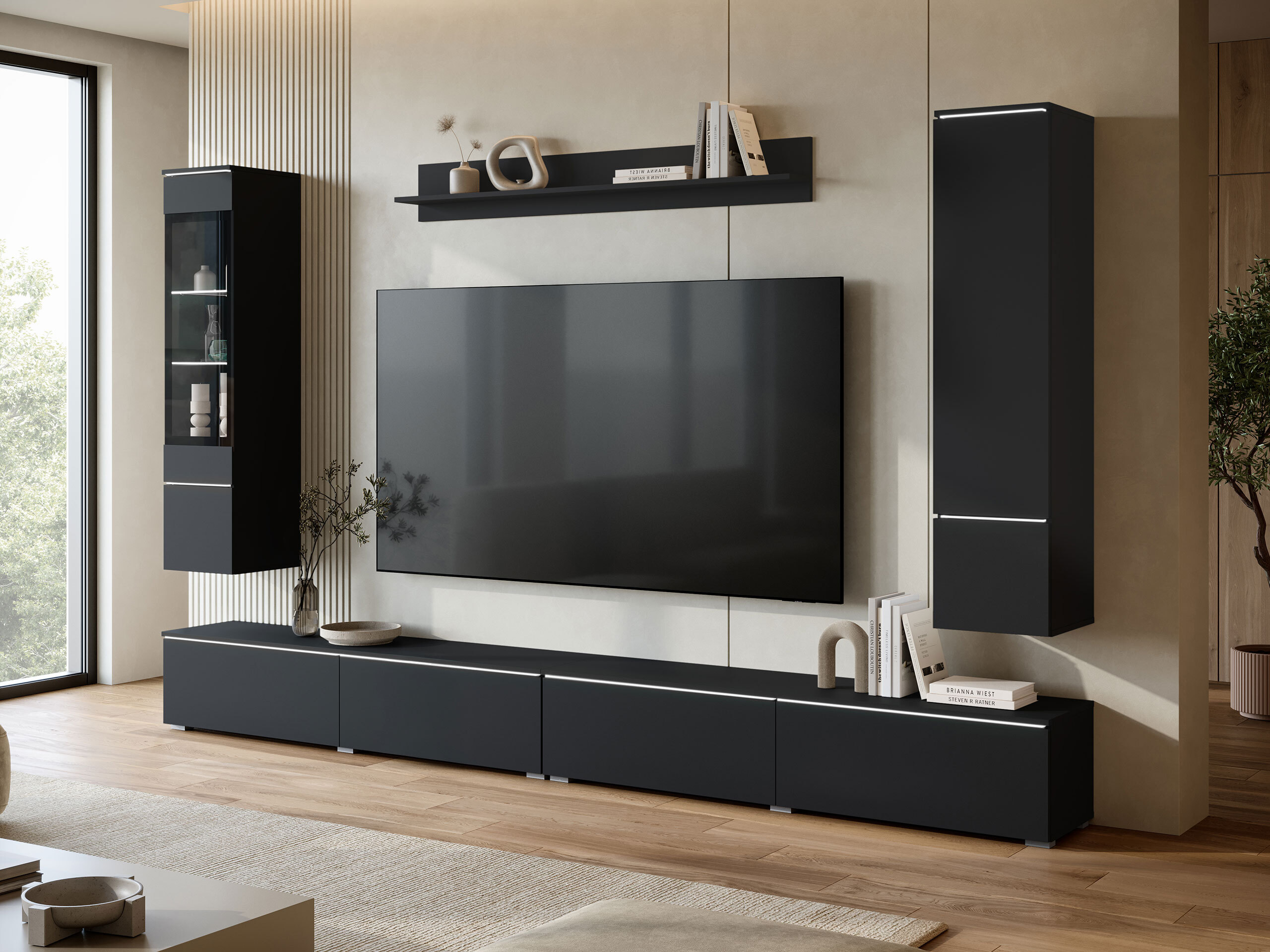 Stuemøbelsæt Mirfivo 110 (Sort)