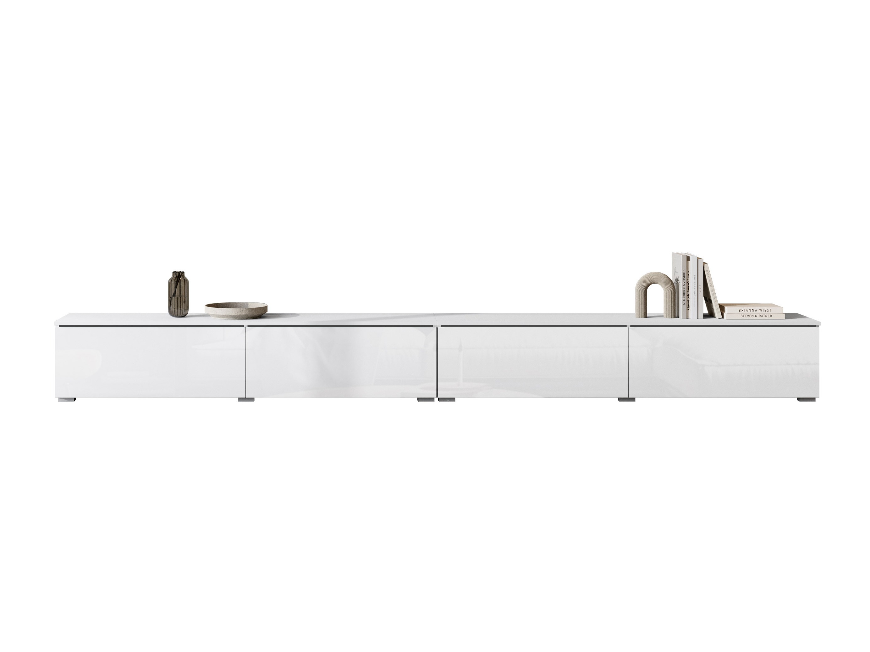 TV-bord Sarasota 199 (Hvid + Glansfuld hvid)