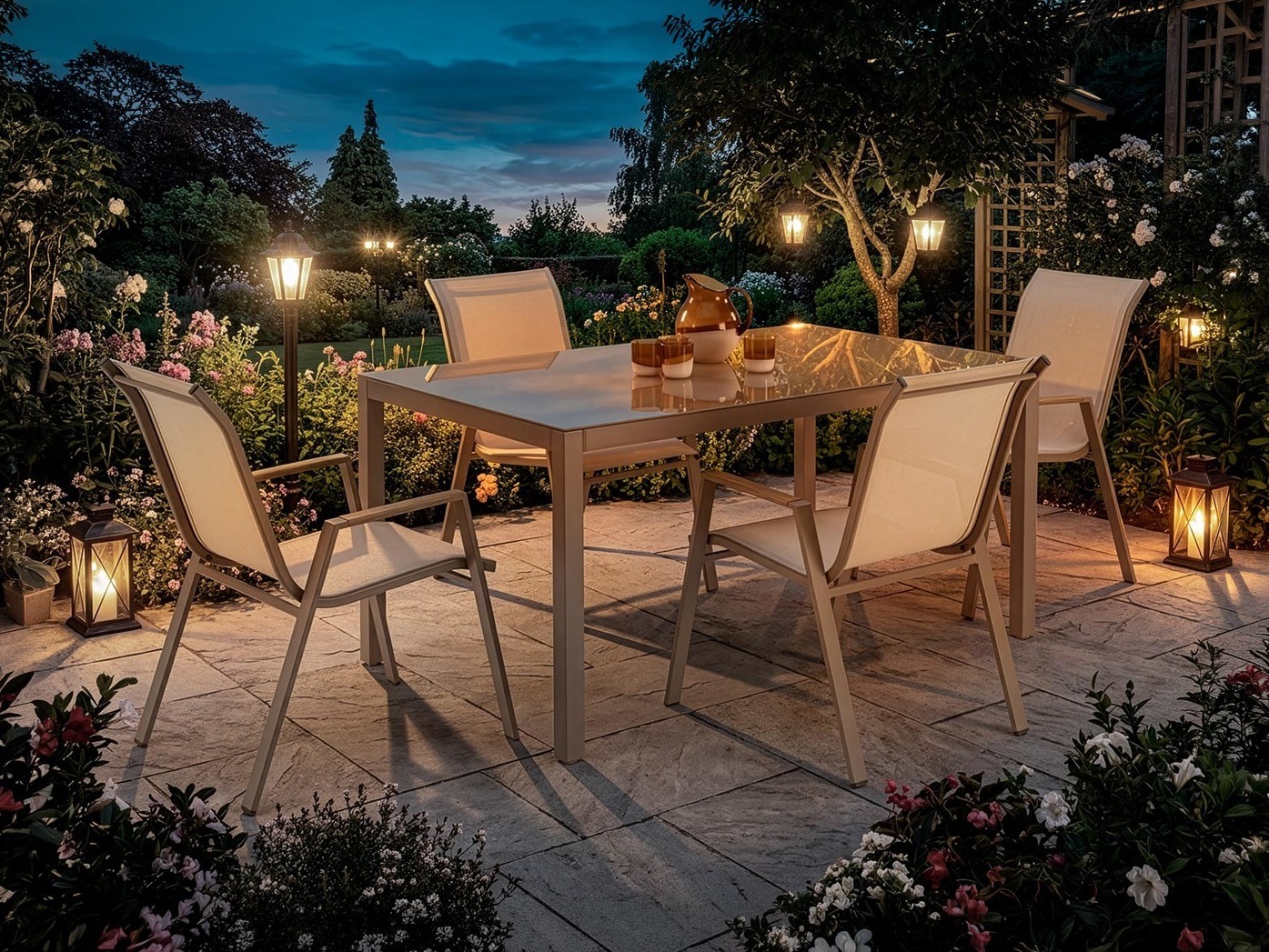 Udendørs stol Houston 2140 (Beige + Cappuccino)