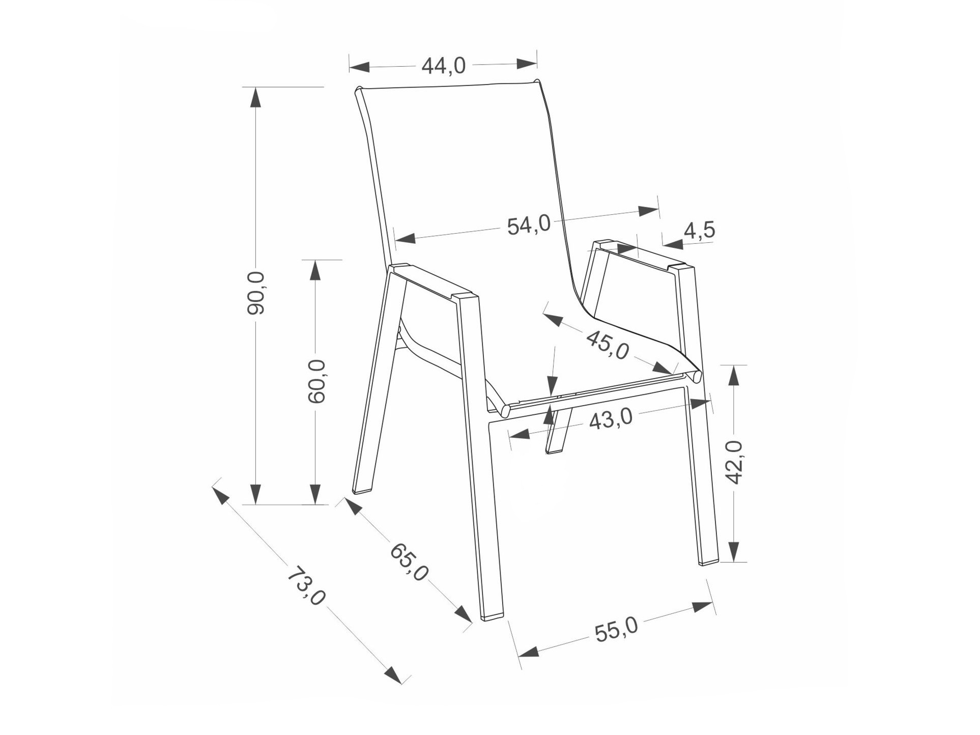 Udendørs stol Houston 2140 (Beige + Cappuccino)