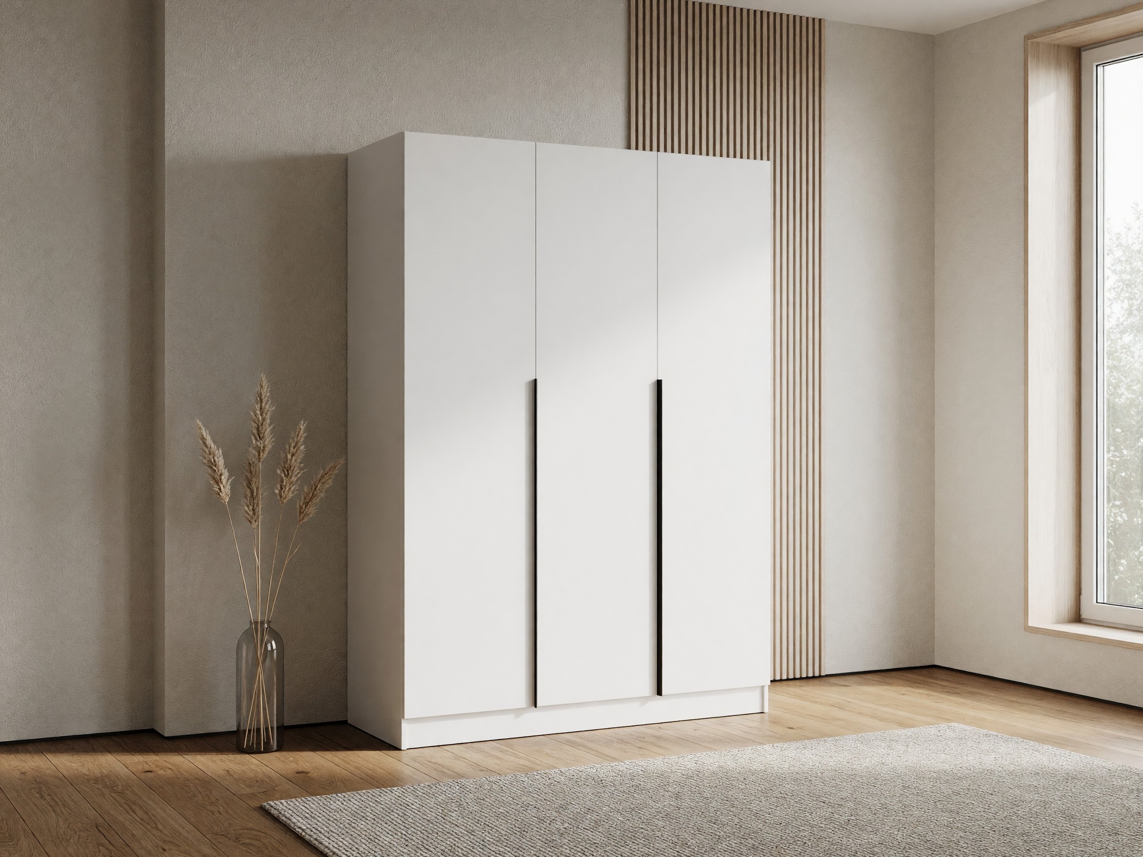 Garderobeskab Mandeville 369 (Hvid + Sort)