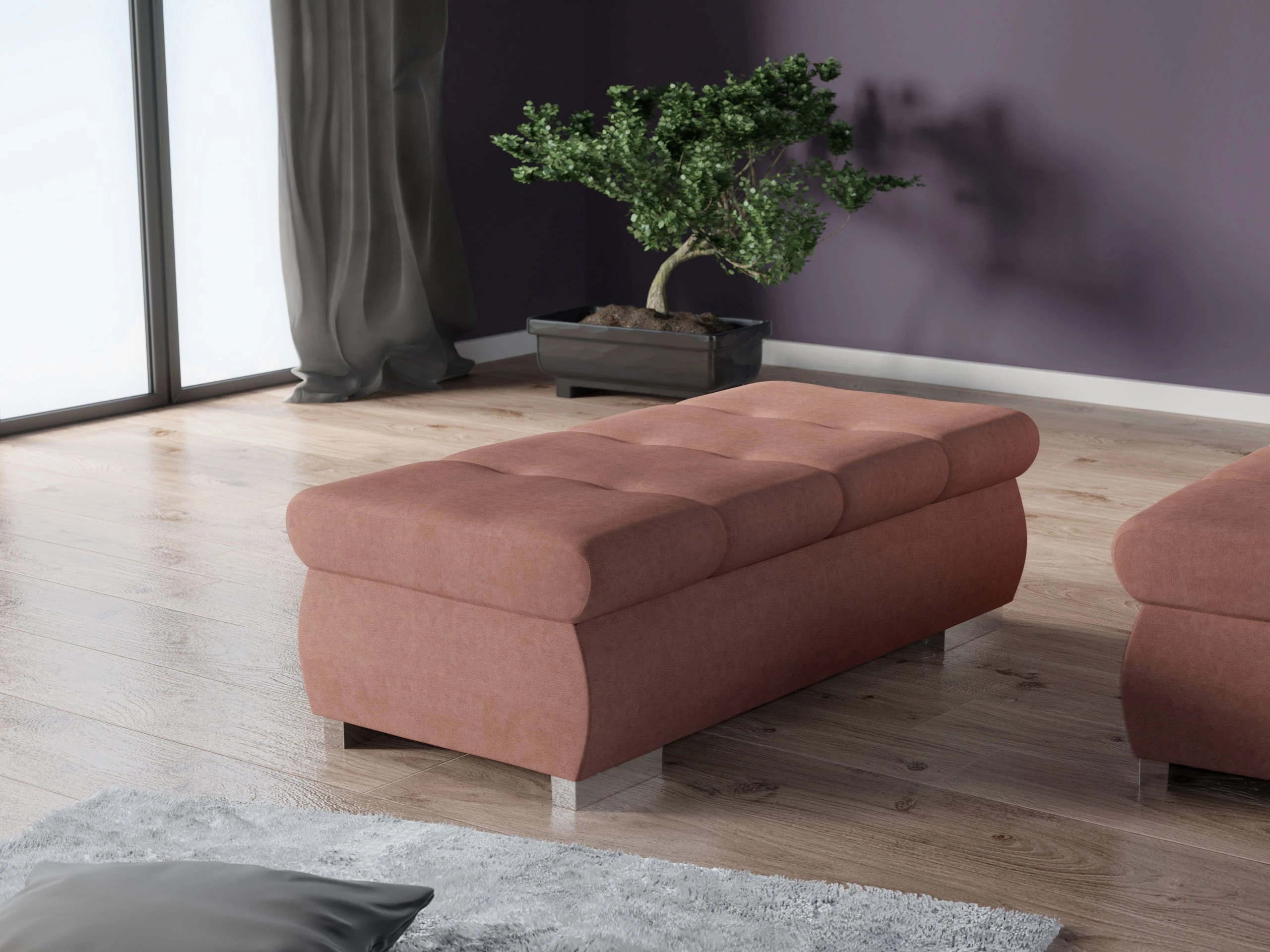 Polstret bænk Comfivo Nitor I (Uttario Velvet 2956 + Uttario Velvet 2955)