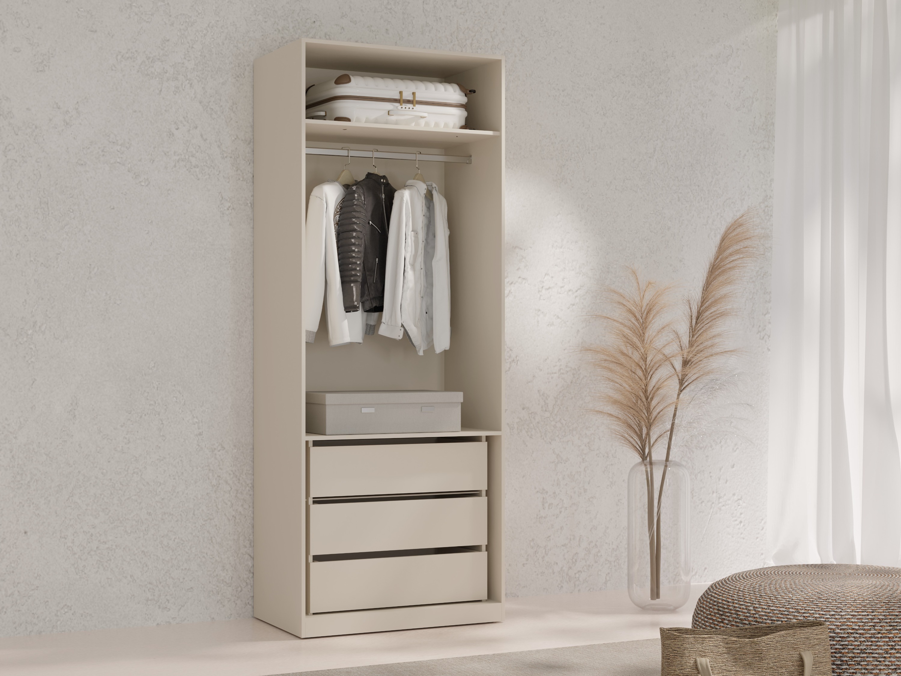Garderobeskab Toledo 145 (Beige)